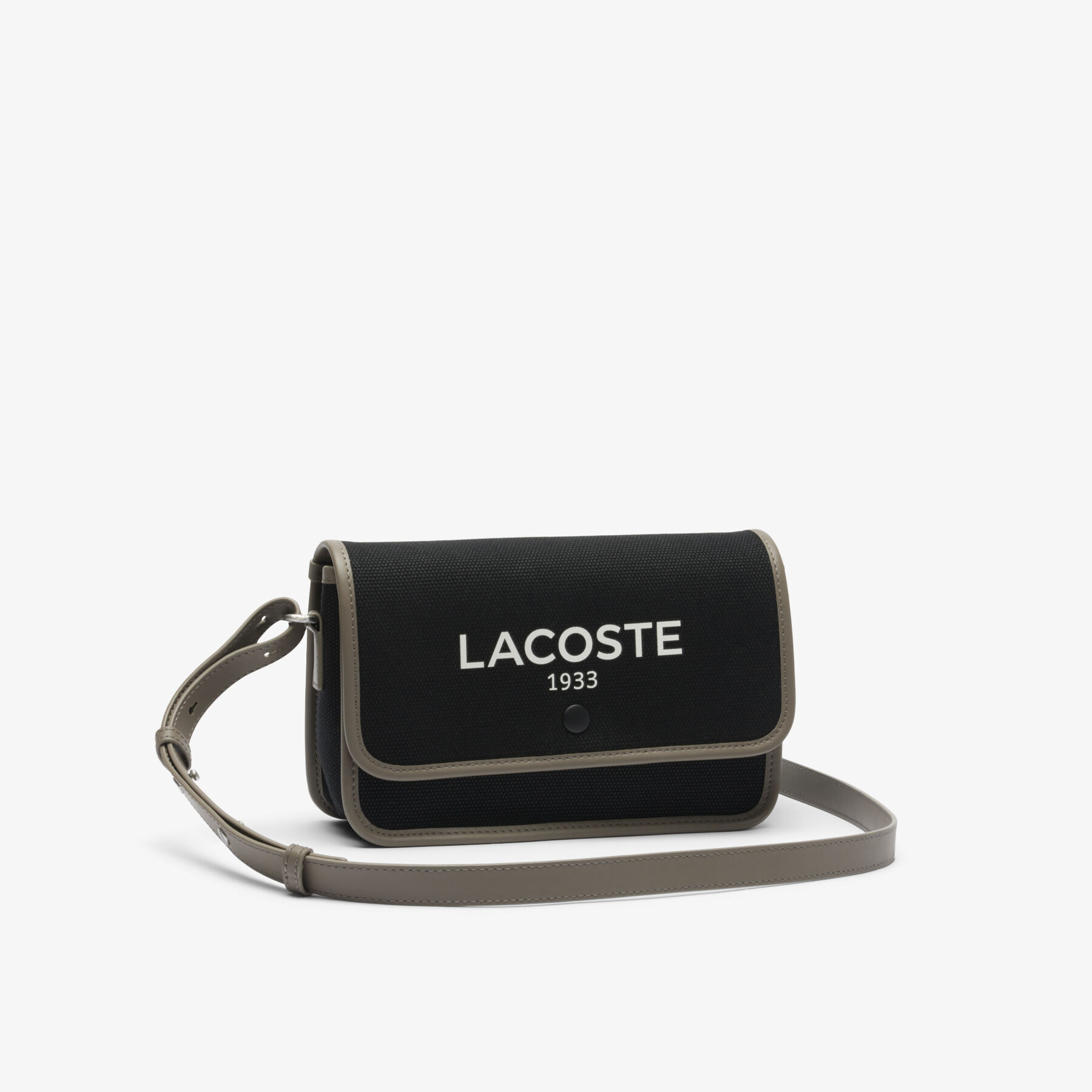 lacoste heritage canvas flap close bag