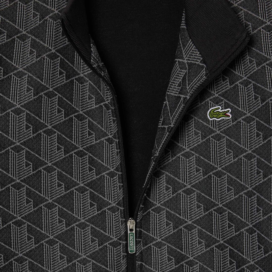 سويت شيرت باريس مونوغرام برقبة عالية وسحاب High Neck Zip-Up Paris Monogram Sweatshirt - SJ1233-00-4PC