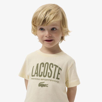 lacoste printed cotton t shirt