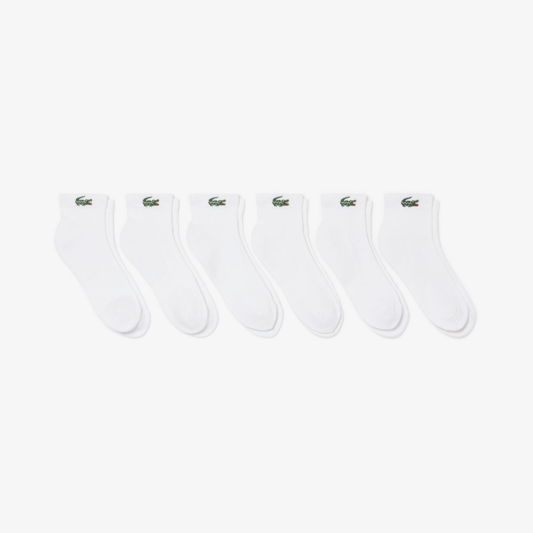 6-Pack Striped Cotton Ankle Socks lacoste 6 pack striped cotton ankle socks