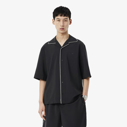 Relaxed Fit Short Sleeved Wool Shirt