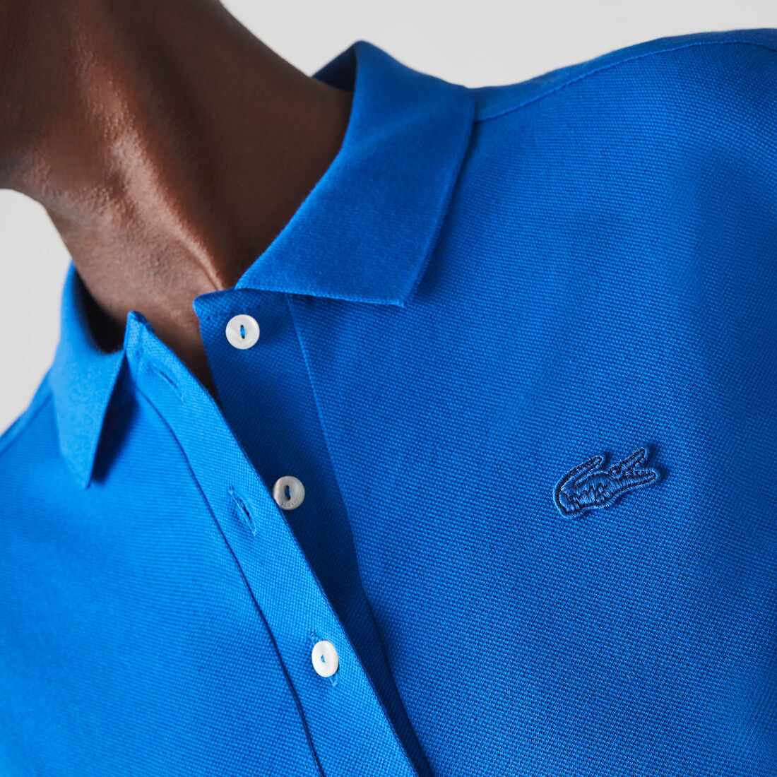 تيشيرت بولو L.12.D بقصة ضيقة من قماش بيتي بيكيه المطاطي Women's Lacoste Slim fit Stretch Cotton Pique Polo Shirt - PF5462-00-K1Q