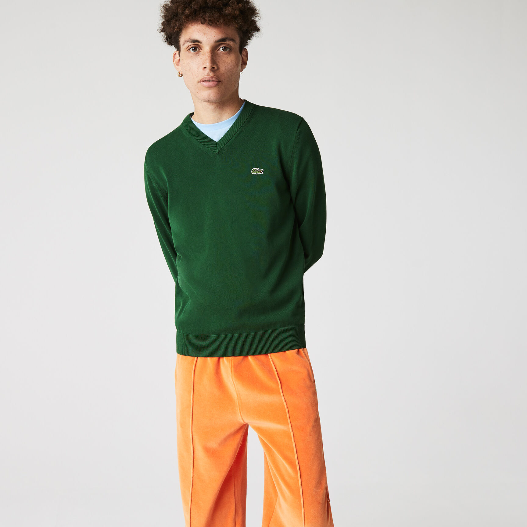 Monochrome Cotton V-neck Sweater Monochrome Cotton V-neck Sweater