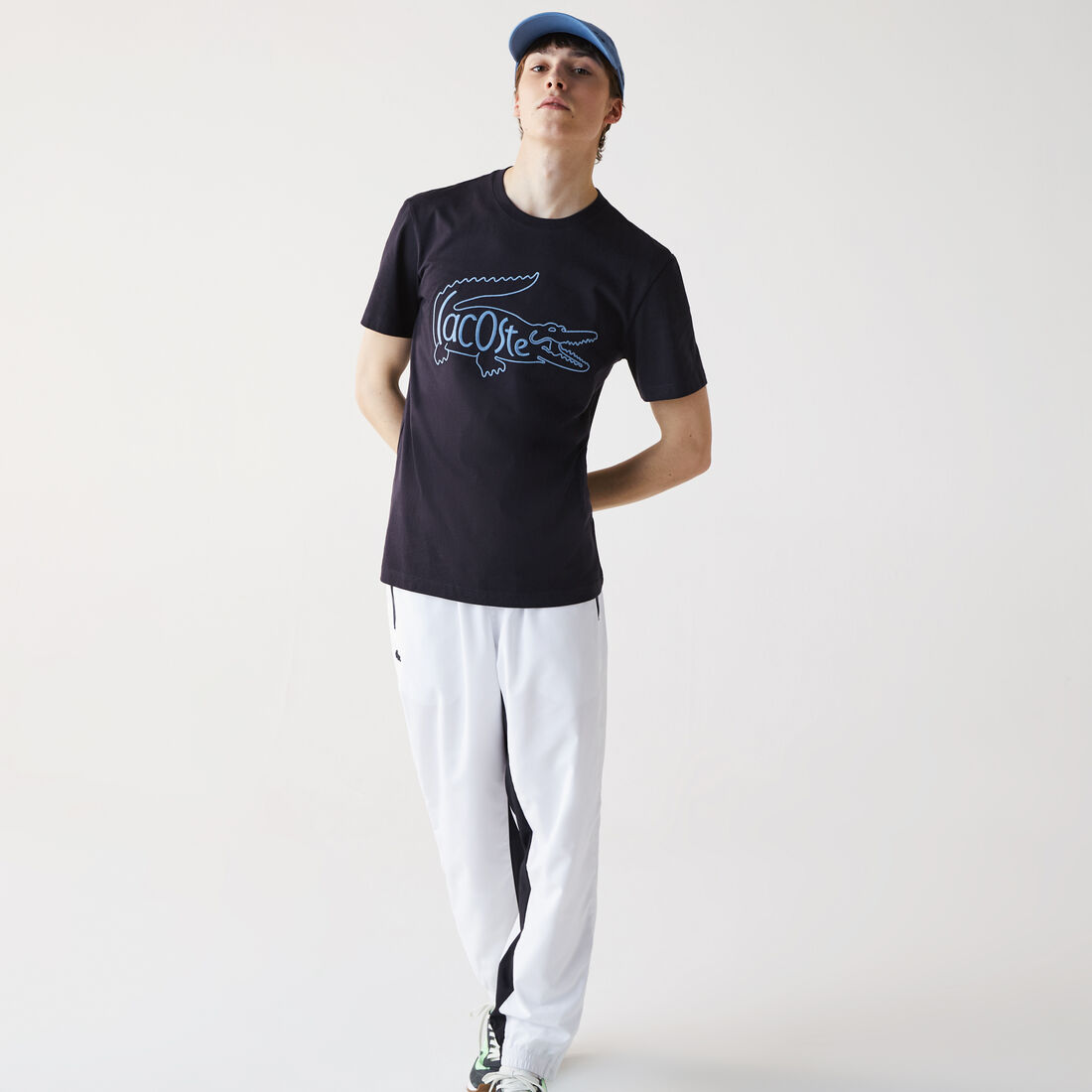 Men's Crew Neck Crocodile Embroidery Cotton T-shirt Men's Crew Neck Crocodile Embroidery Cotton T-shirt