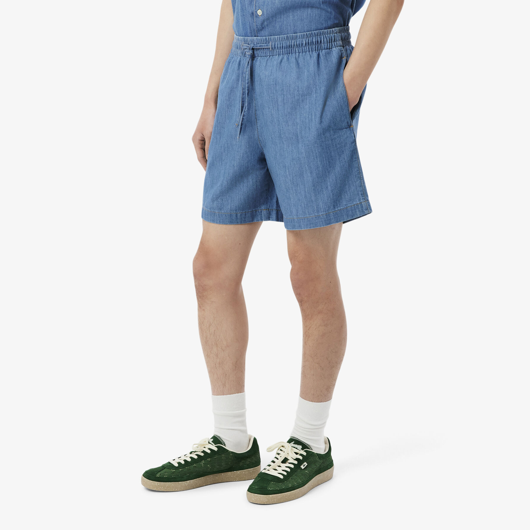 Relaxed Fit Denim Shorts lacoste relaxed fit denim shorts