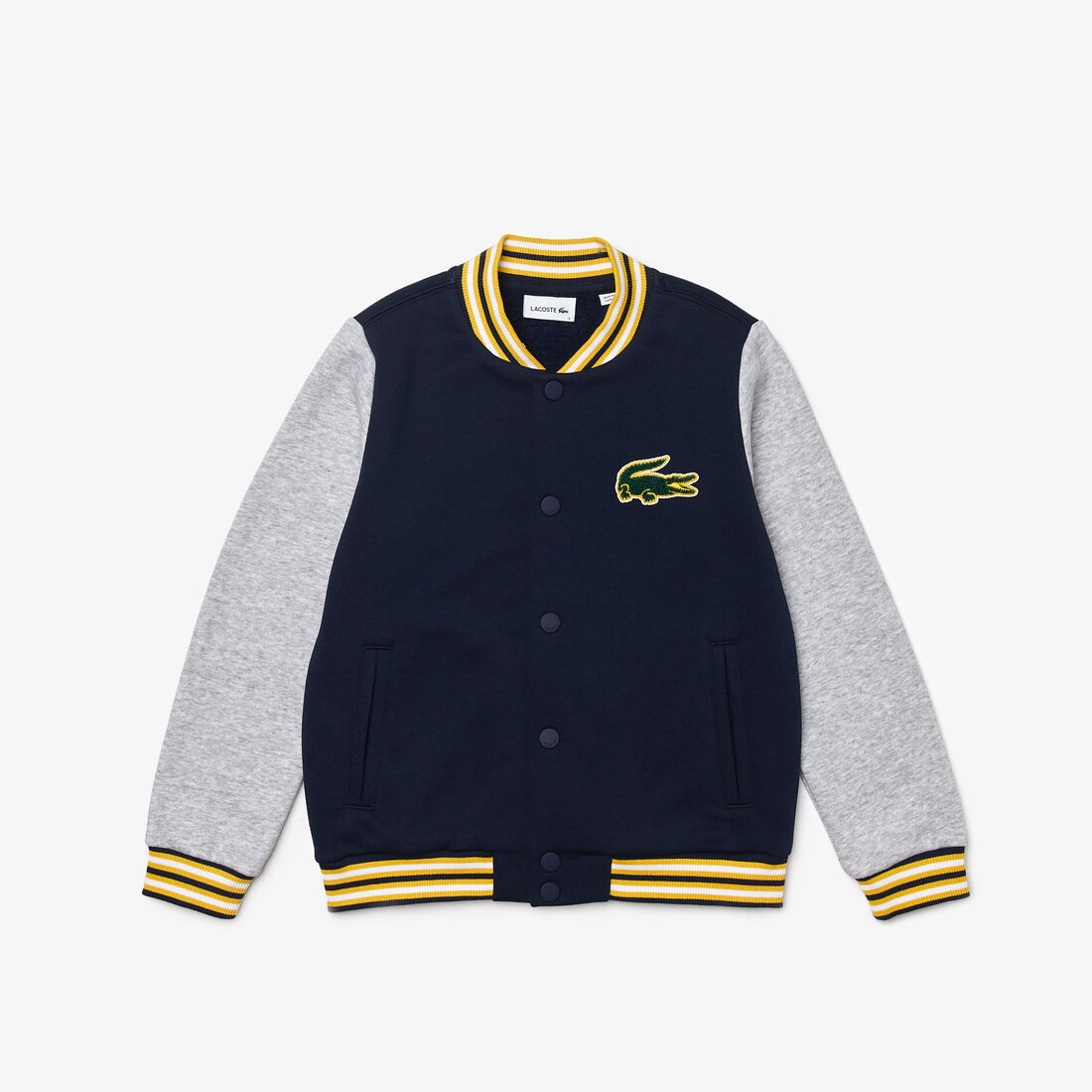 جاكيت للصبيان من الصوف ثنائي اللون برقعة التمساح جاكيت للصبيان من الصوف ثنائي اللون برقعة التمساح