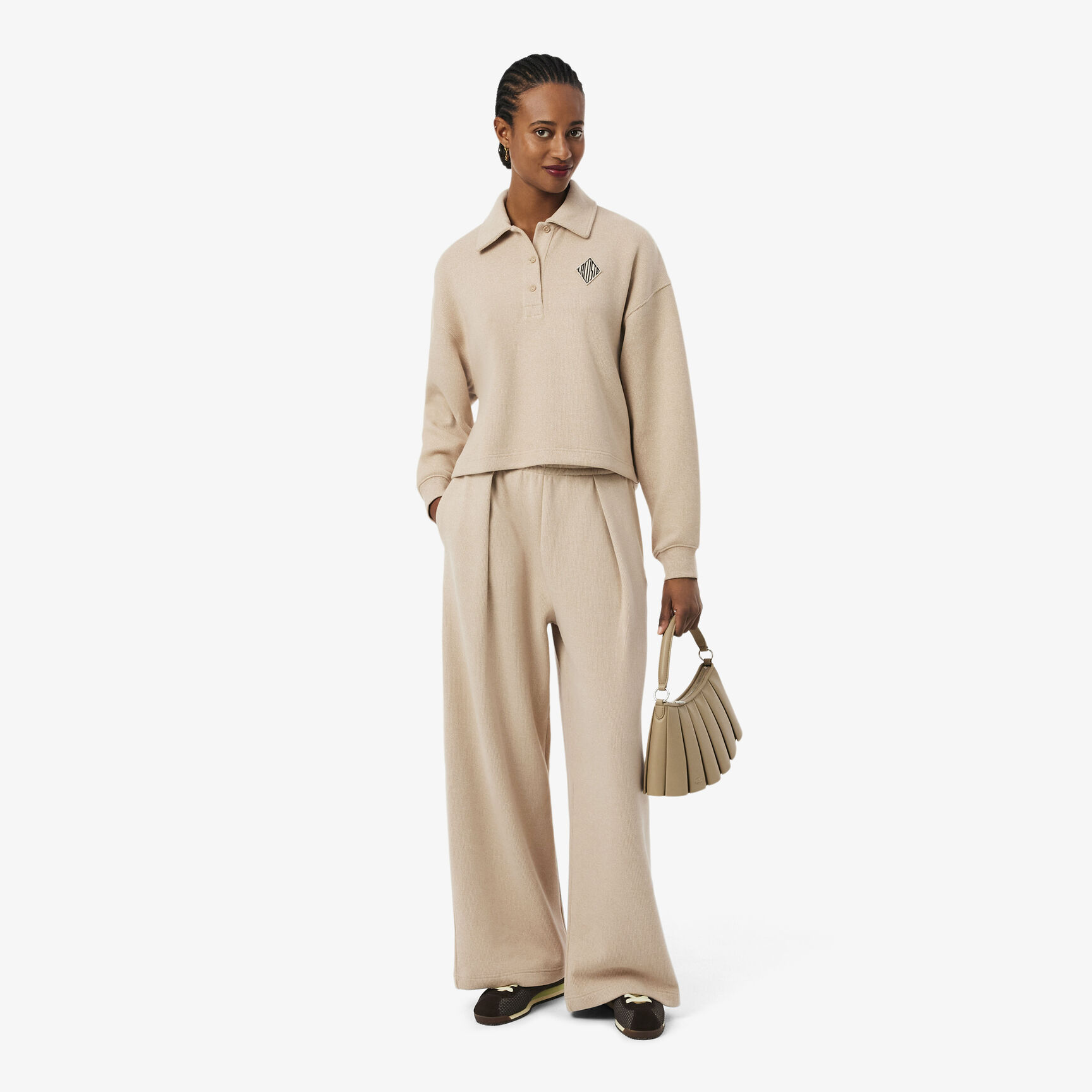 Oversized Ribbed Polo Sweatshirt Oversized Ribbed Polo Sweatshirt - SF9781-00-4KI