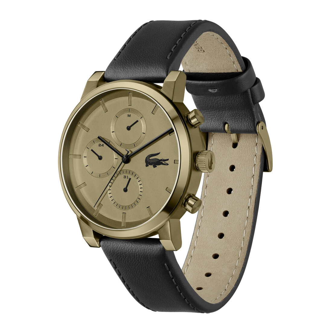 Black Leather Strap Men's Watch lacoste black leather strap men s watch