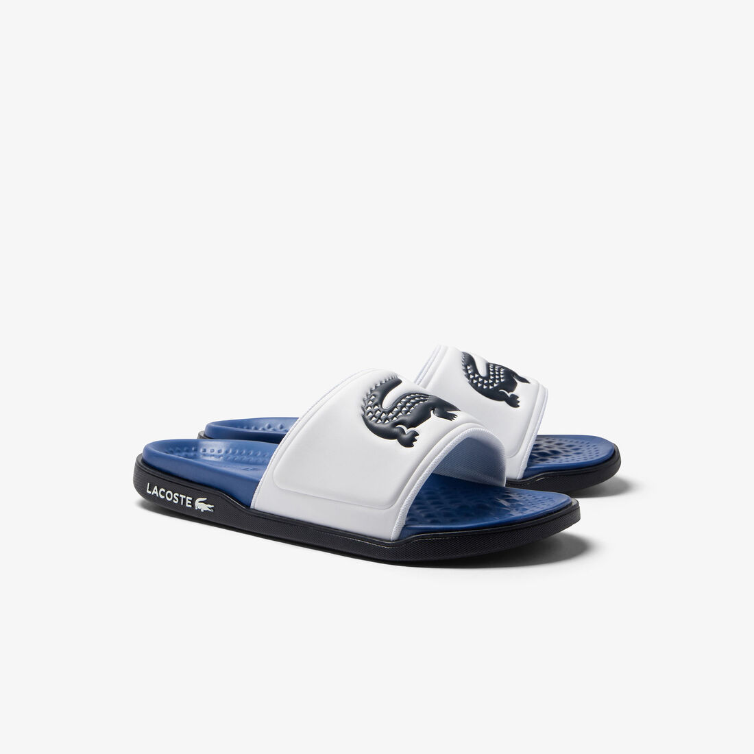 Men's Lacoste Croco Dualiste Synthetic Slides Men's Lacoste Croco Dualiste Synthetic Slides
