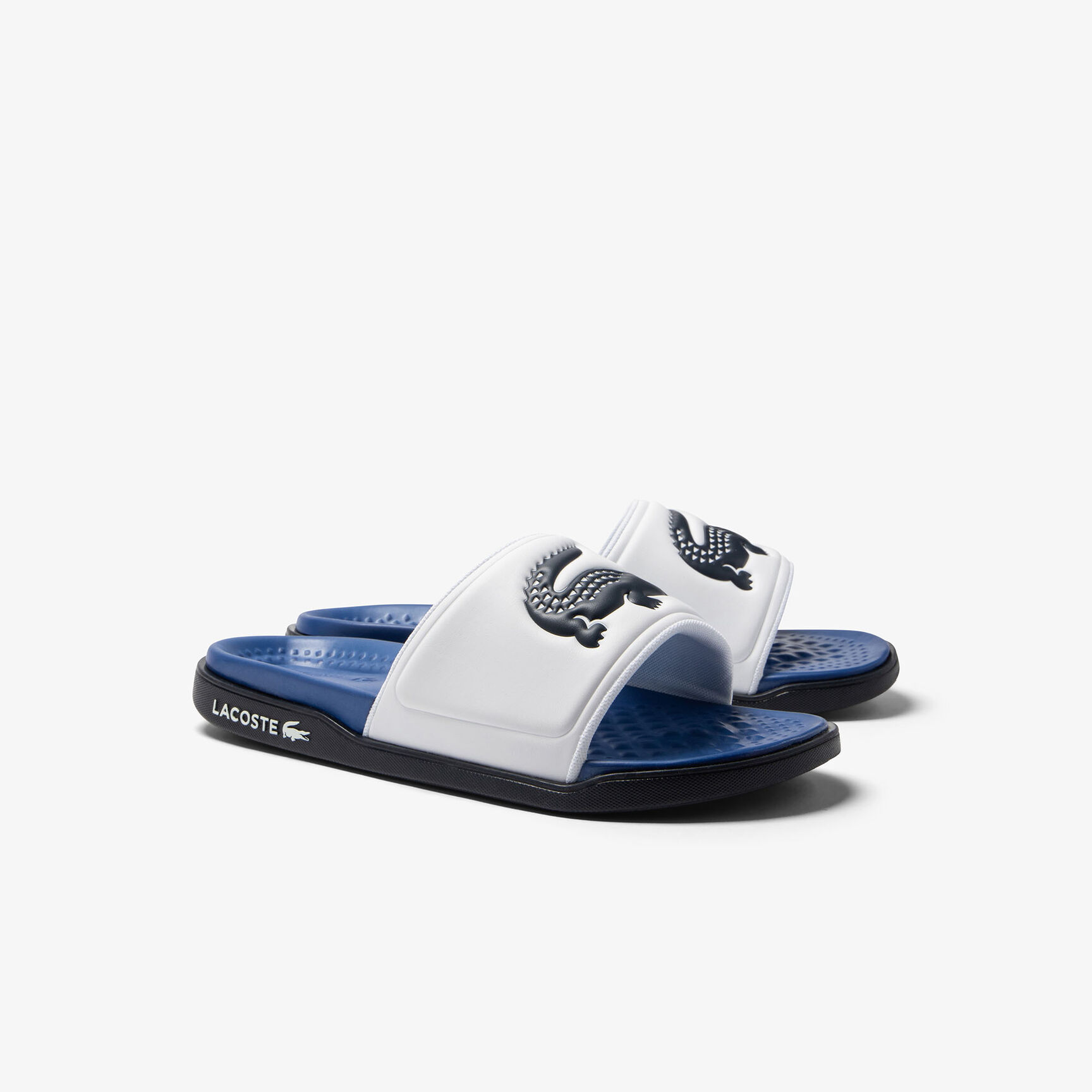 Men's Lacoste Croco Dualiste Synthetic Slides Men's Lacoste Croco Dualiste Synthetic Slides