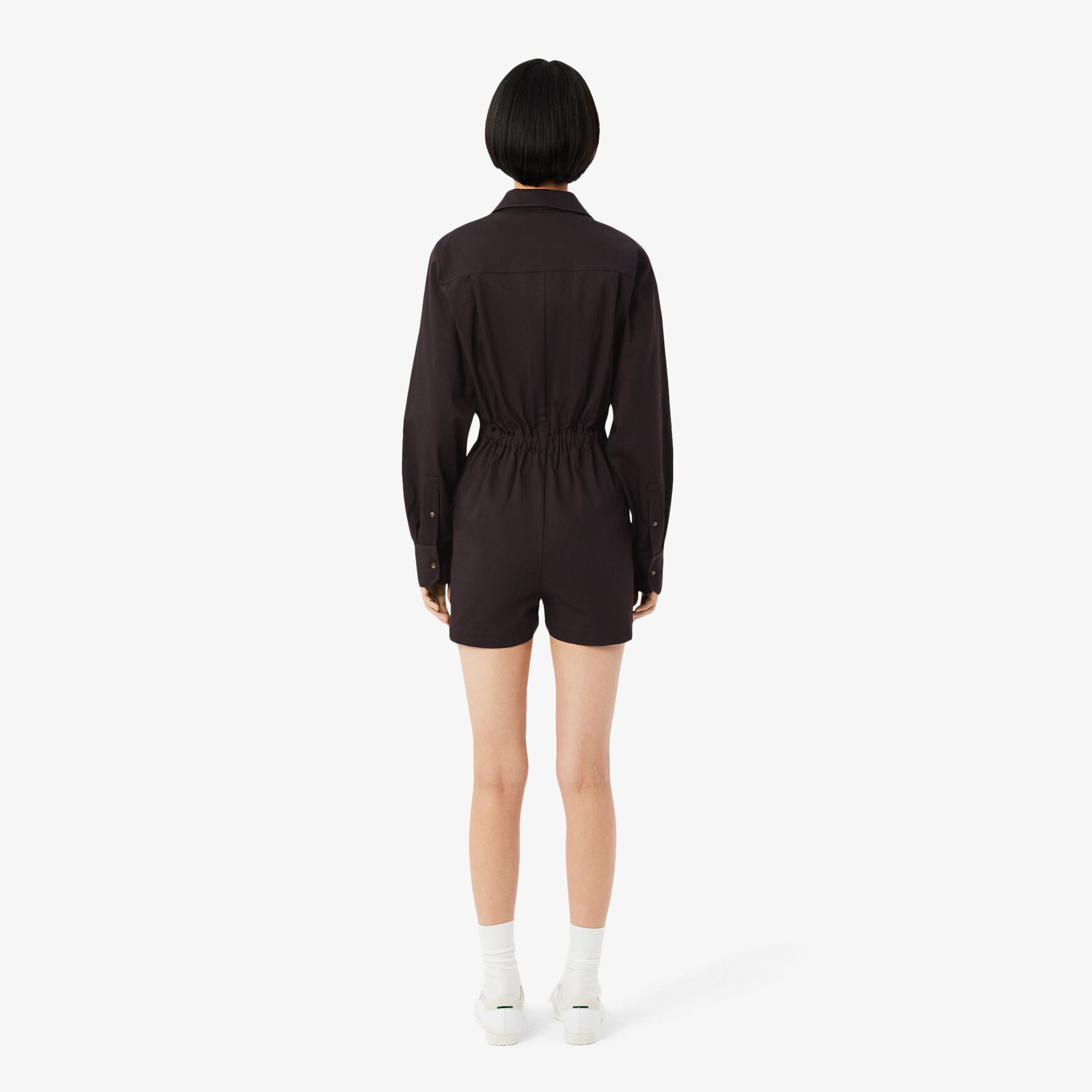 Polo Collar Stretch Gabardine Playsuit - EF0557-00-3LA