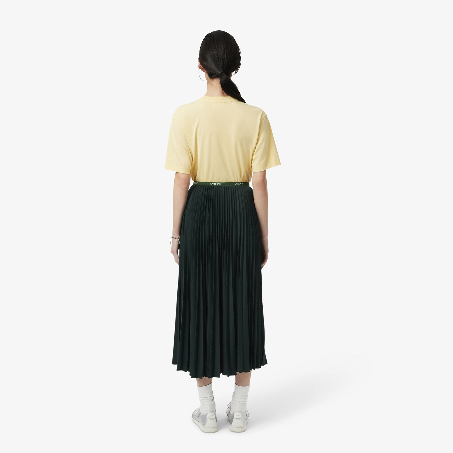 Long Pleated Elasticated Waist Skirt - JF1402-00-YZP