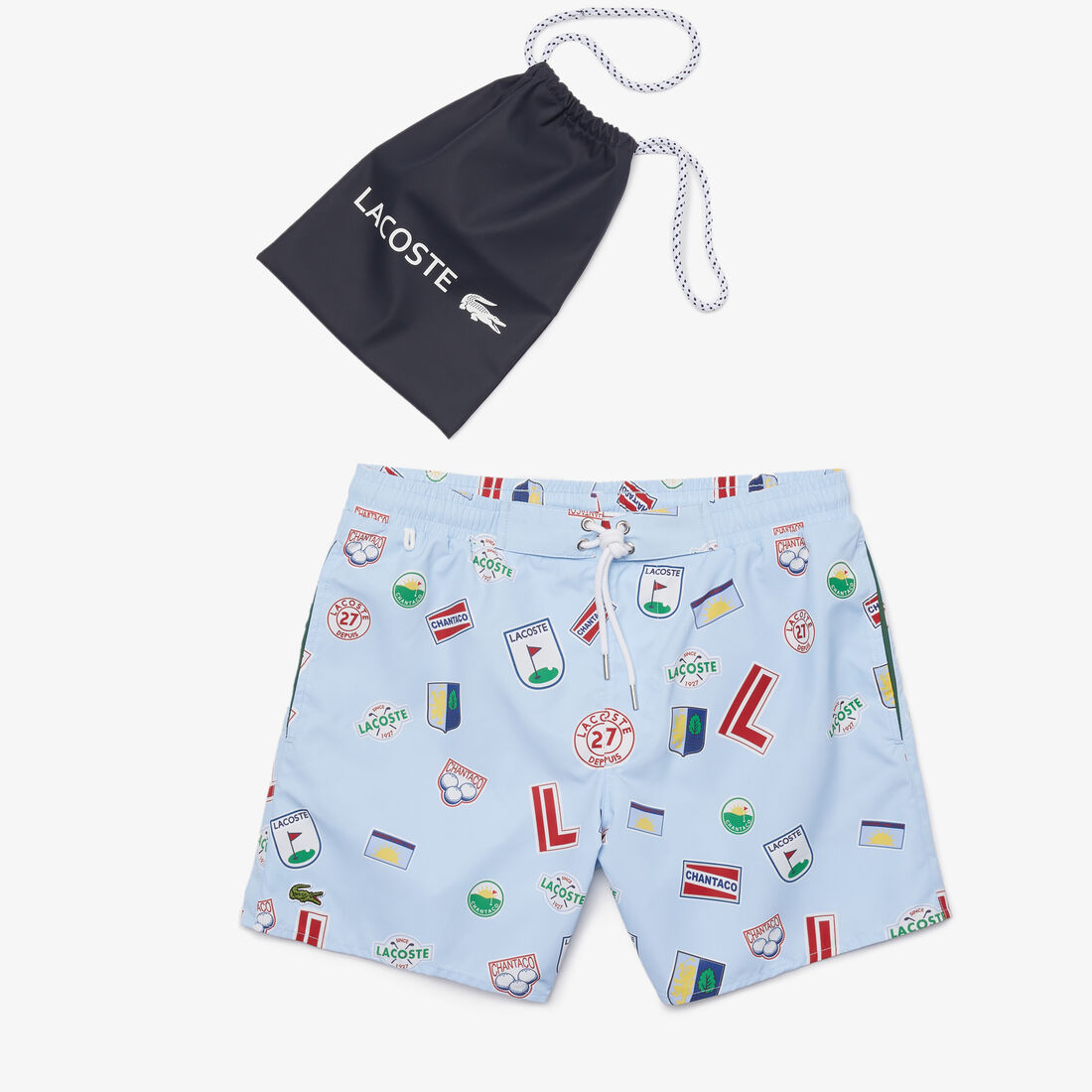 Men’s Lace-Up Waist Print Swimming Trunks Men’s Lace-Up Waist Print Swimming Trunks