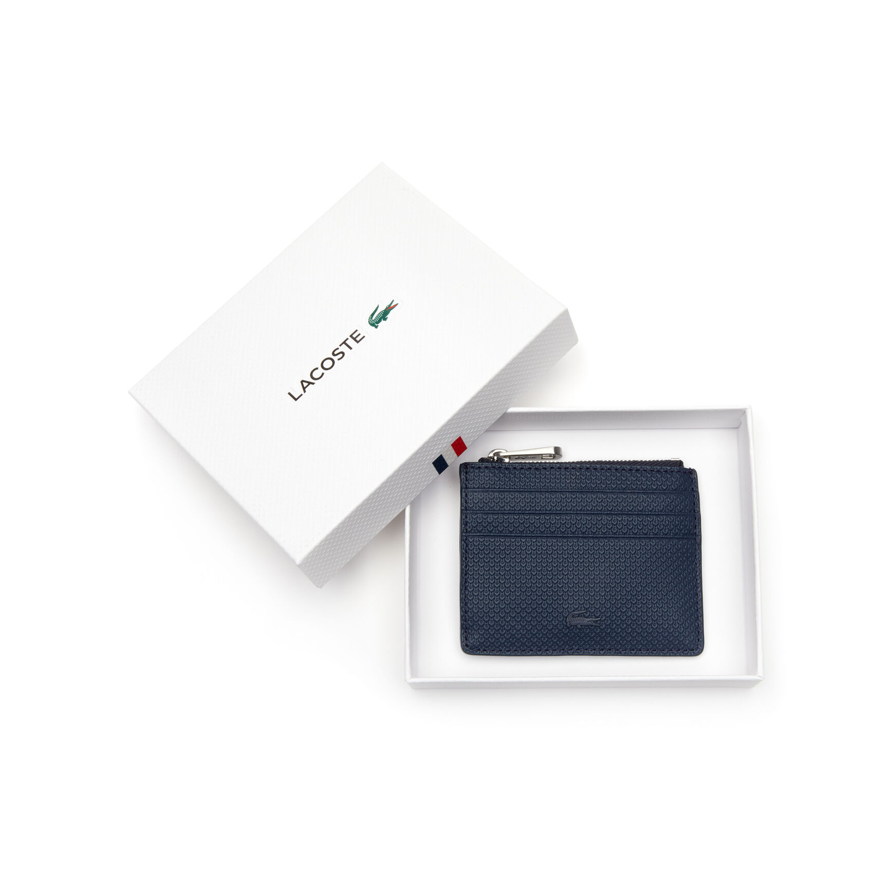 حامل البطاقات بـ 6 فتحات وجيب بسحاب من جلد بيكيه المت للرجال من مجموعة Chantaco