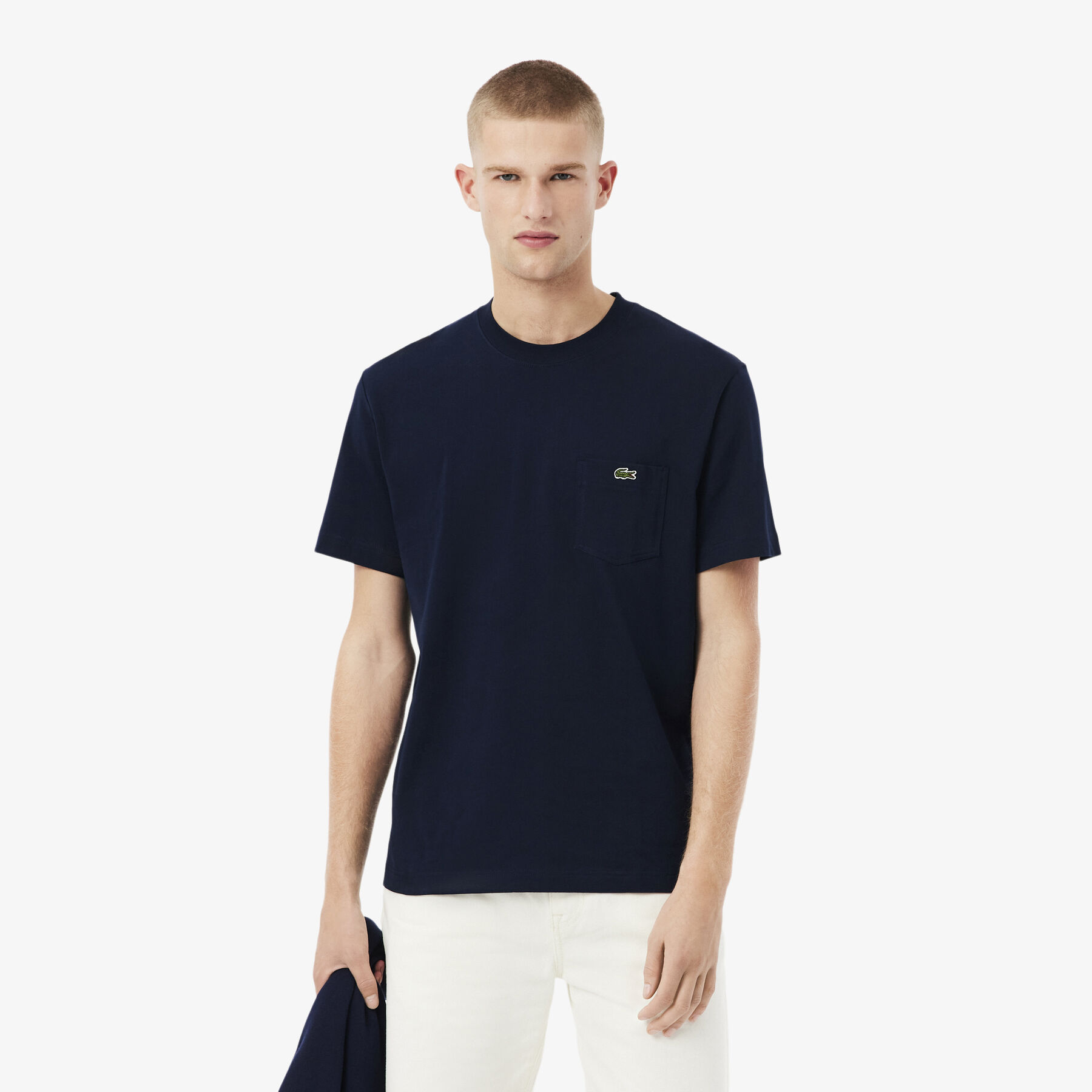lacoste cotton t shirt with breast pocket