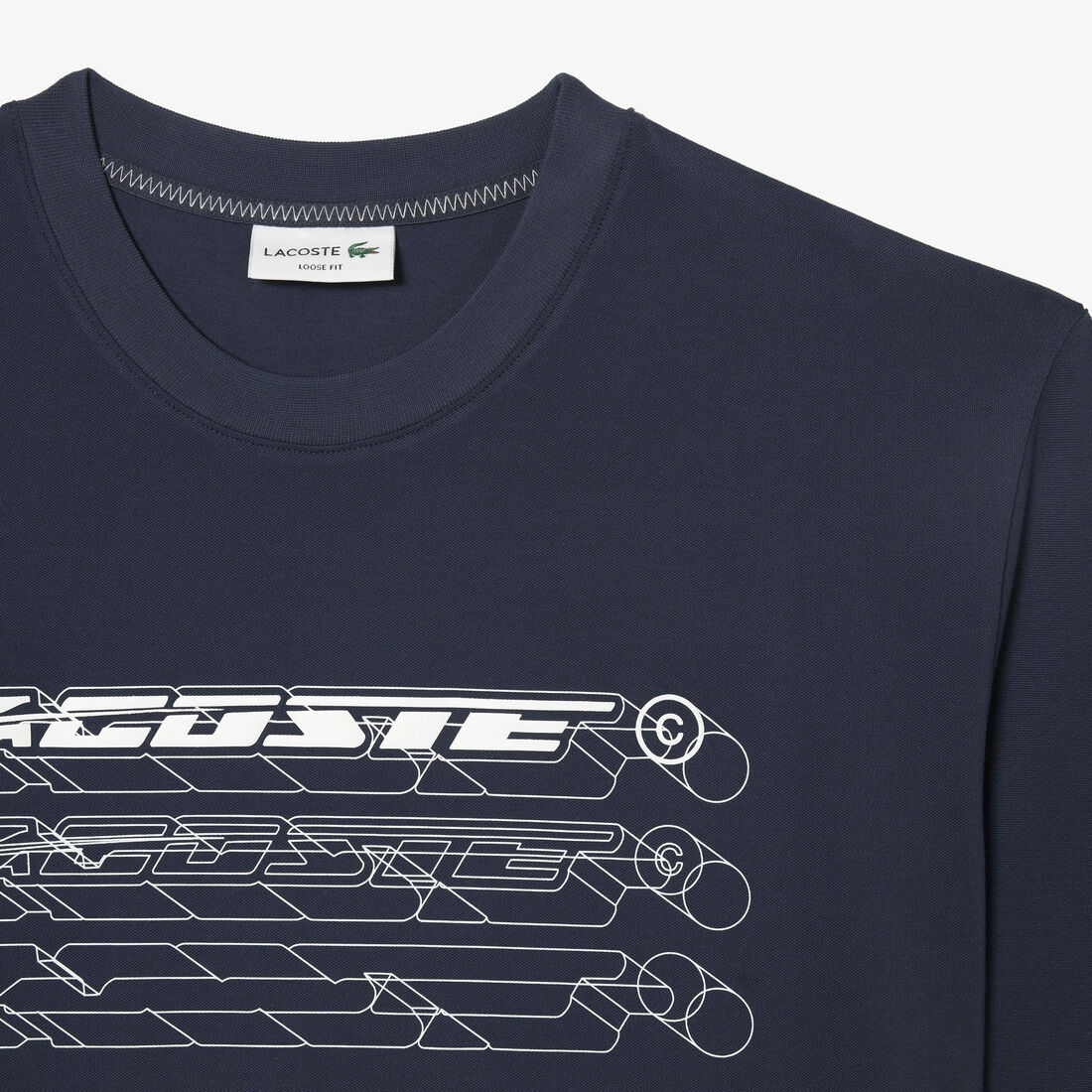 Men's Lacoste Loose Fit Organic Cotton Pique T-shirt Men's Lacoste Loose Fit Organic Cotton Pique T-shirt - TH5529-00-KXE