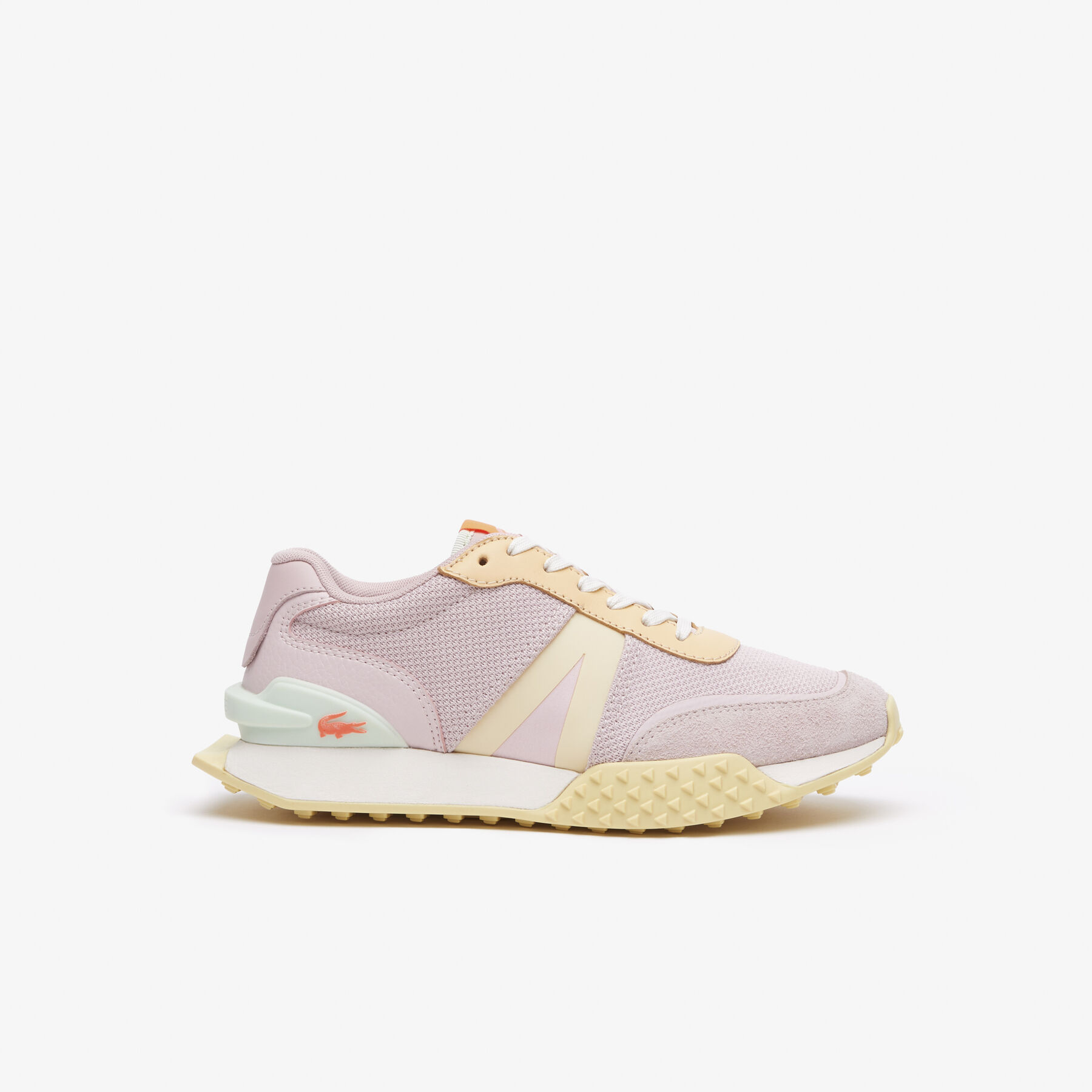 Women's Lacoste L-Spin Deluxe Leather Colour-Block Trainers women s lacoste l spin deluxe leather colour block trainers