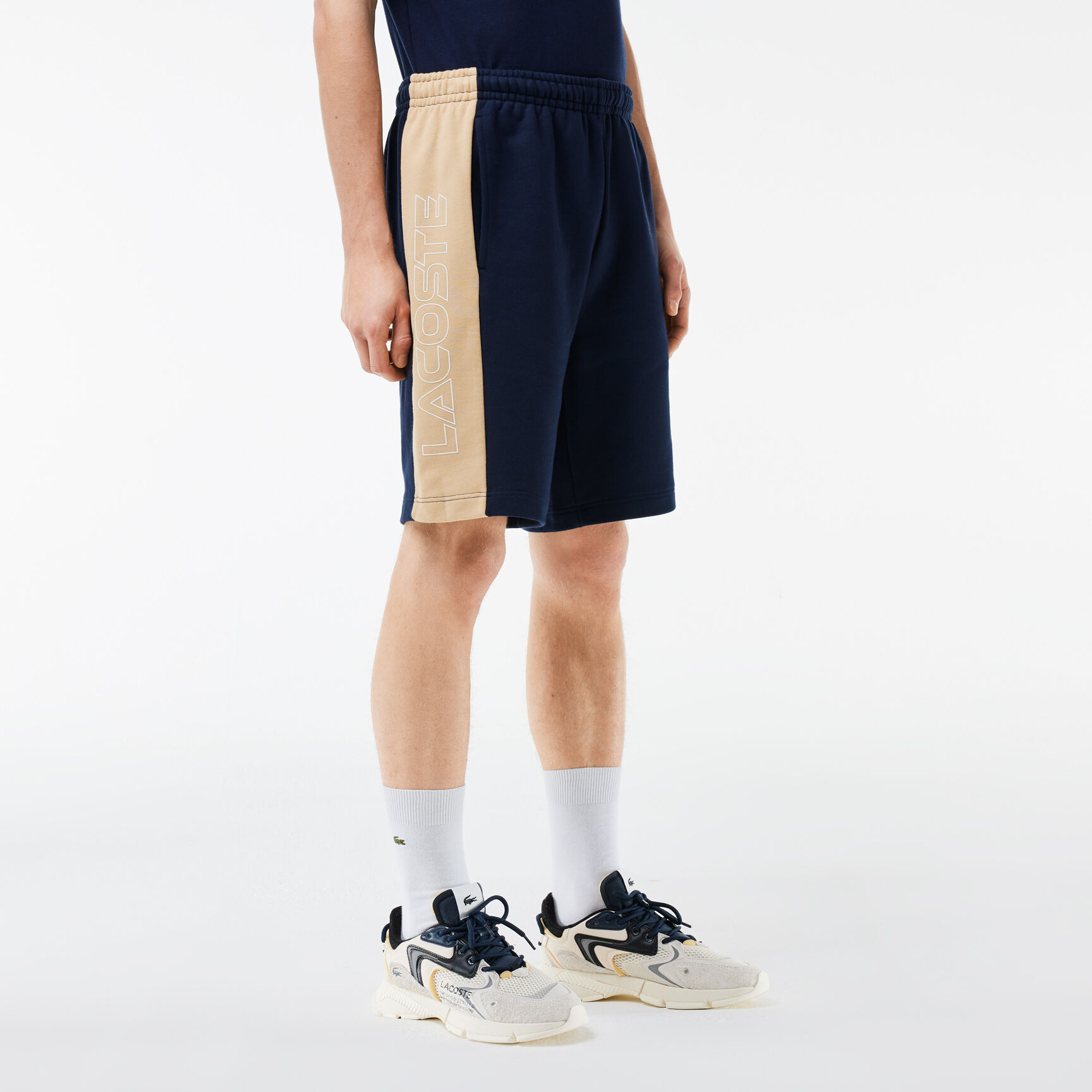 Printed Unbrushed Fleece Colourblock Jogger Shorts Printed Unbrushed Fleece Colourblock Jogger Shorts - GH1434-00-IP7