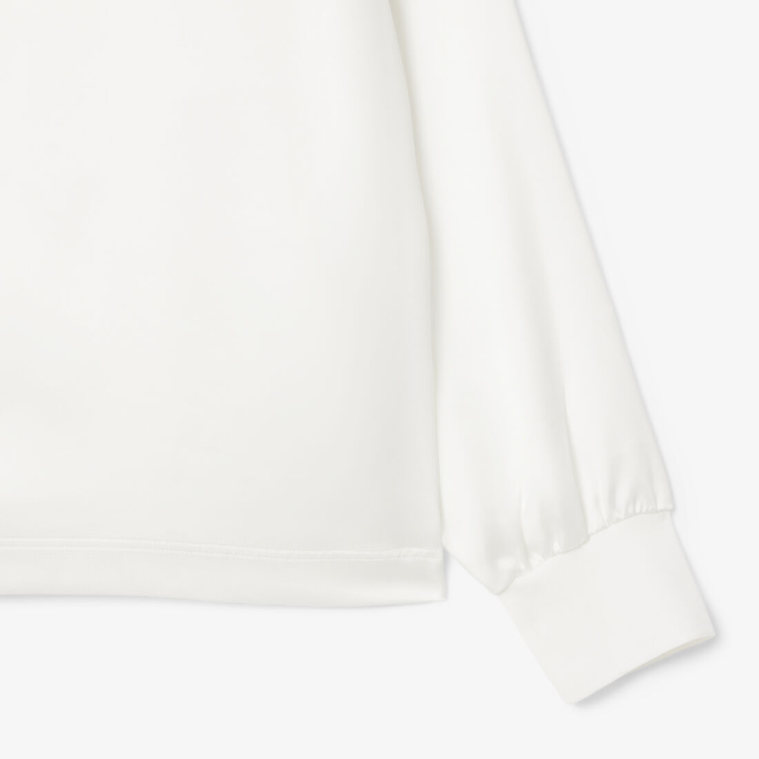 Long Sleeved Oversized Satin Polo Shirt Long Sleeved Oversized Satin Polo Shirt - CF5442-00-70V