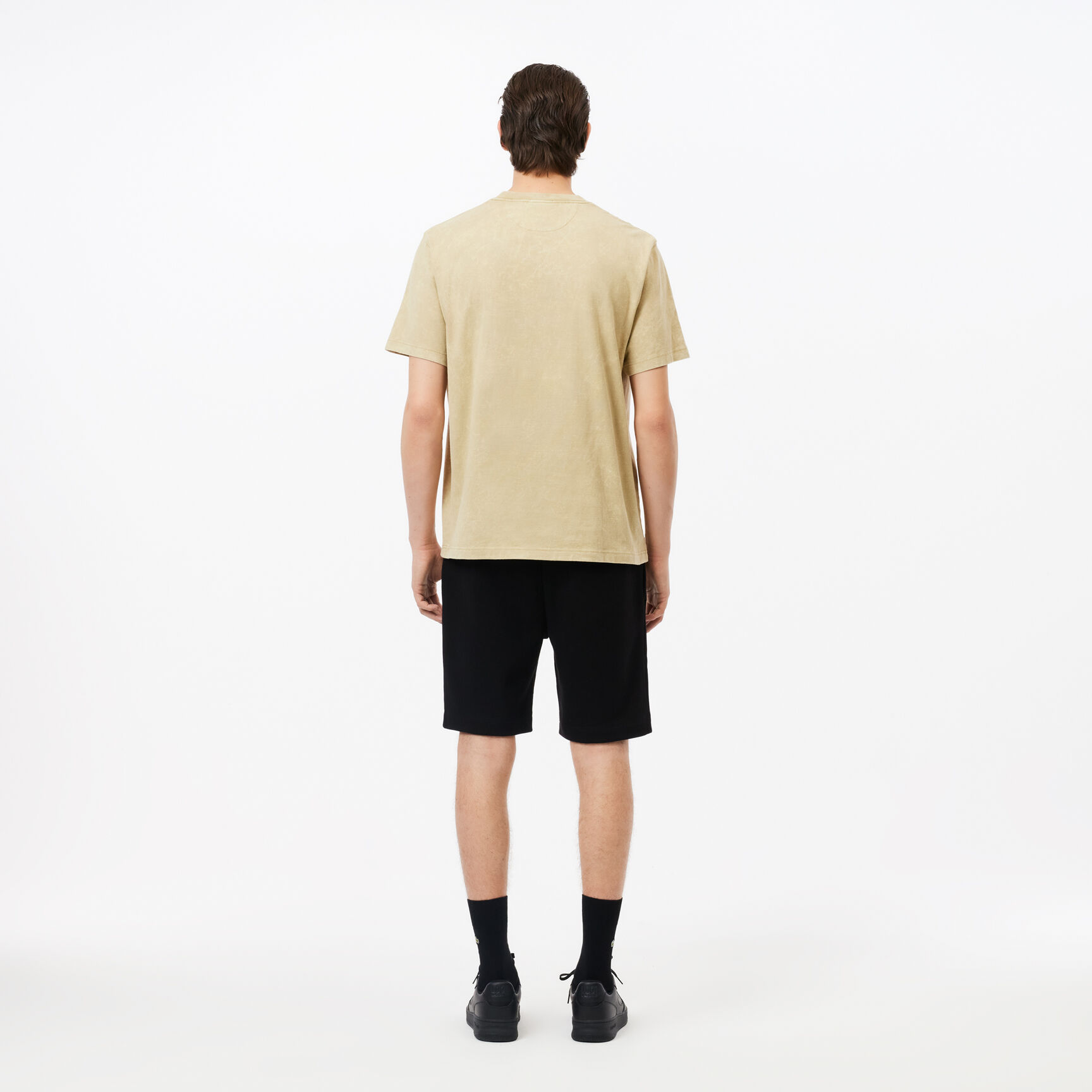 شورت صوف بقصّة عادية Men's Lacoste Organic Brushed Cotton Fleece Jogger Shorts - GH9627-00-031