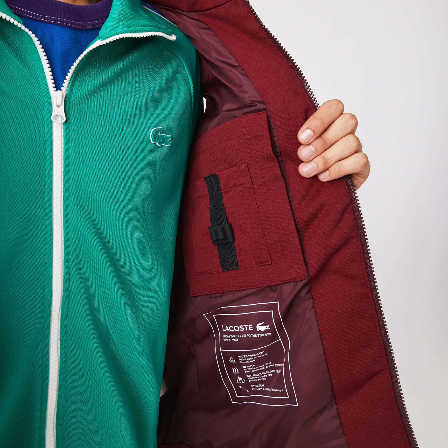 جاكيت بنمط فيست قصير قابل للطي بغطاء رأس للرجال جاكيت بنمط فيست قصير قابل للطي بغطاء رأس للرجال