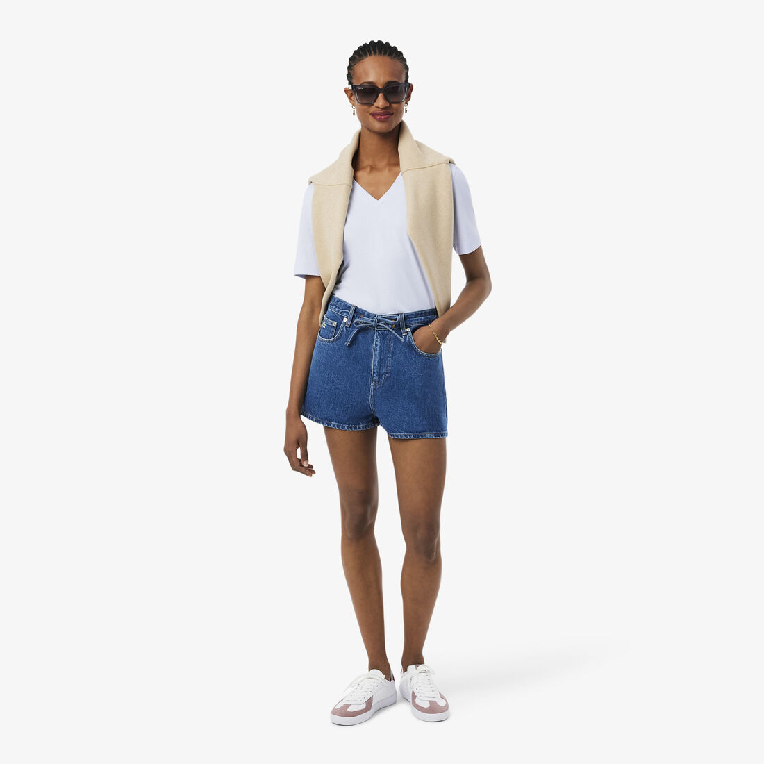 Relaxed Fit Soft Cotton V Neck T-shirt Relaxed Fit Soft Cotton V Neck T-shirt - TF7300-00-J2G