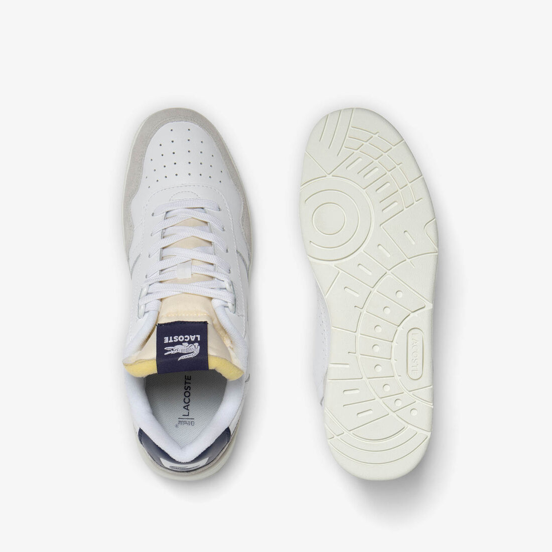 سنيكرز تي كليب جلد بحواف بارزة للرجال Men's T-Clip Leather Trim Trainers - 46SMA0072-042