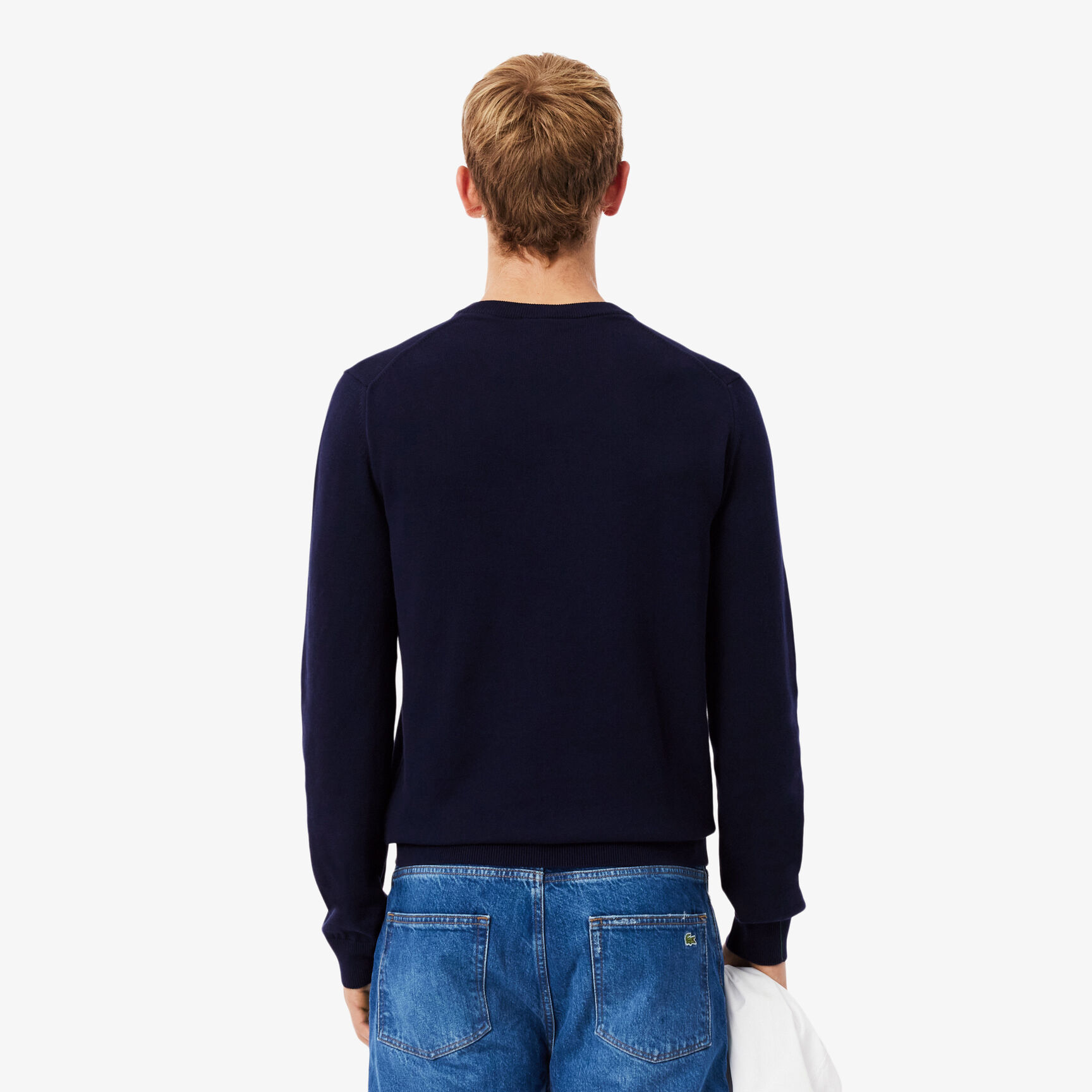 Monochrome Cotton V-neck Sweater - AH1951-00-166