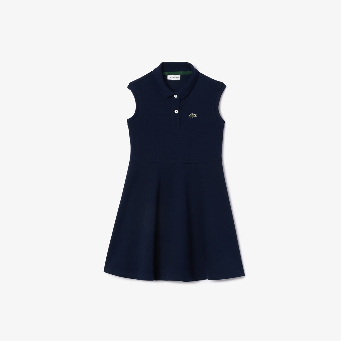 Girls' Lacoste Fit and Flare Stretch Pique Polo Dress - EJ5297-00-166