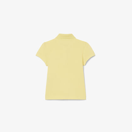 Scalloped Collar Pique Polo Shirt