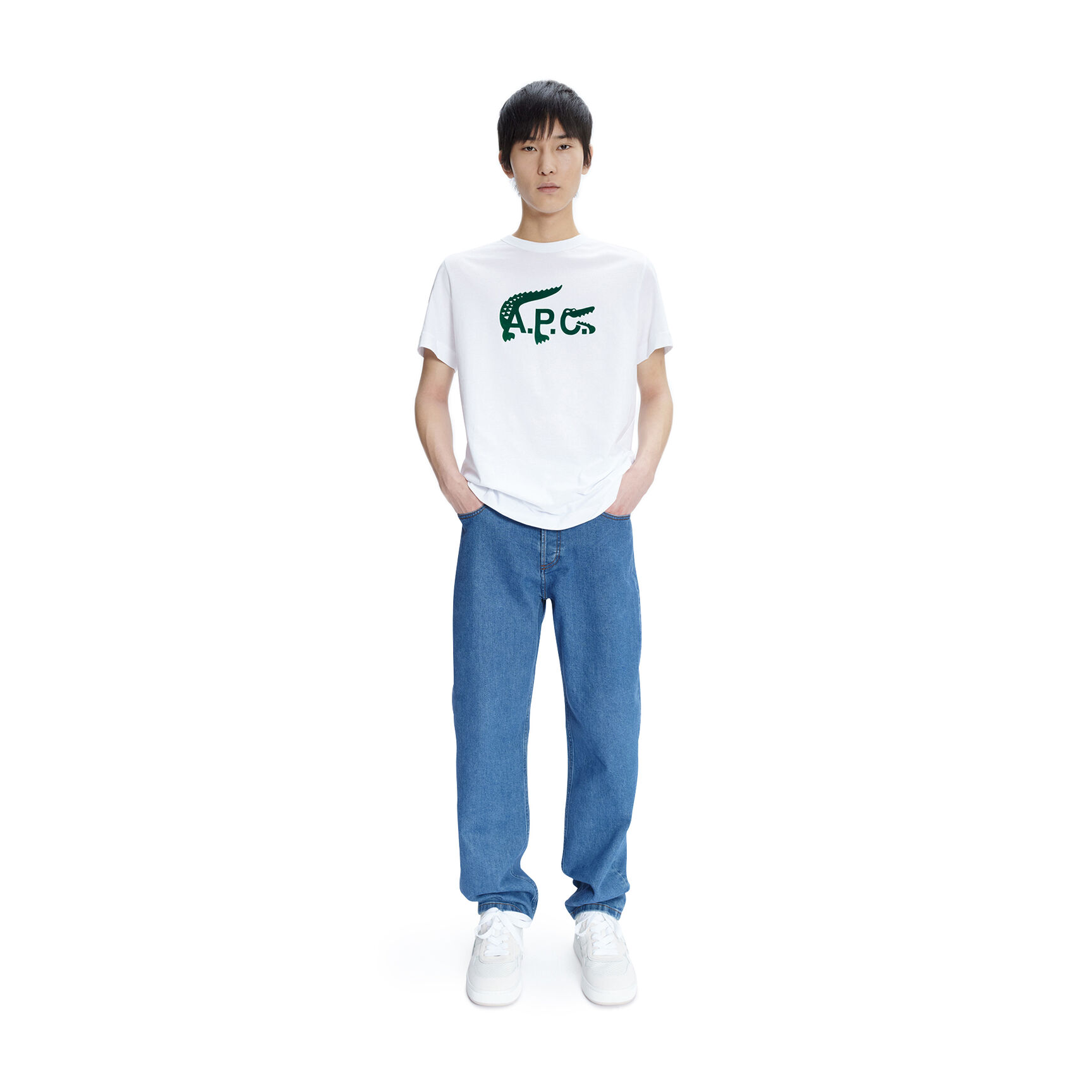 تيشيرت جيرسيه للجنسين مجموعة Lacoste x A.P.C.&lrm;