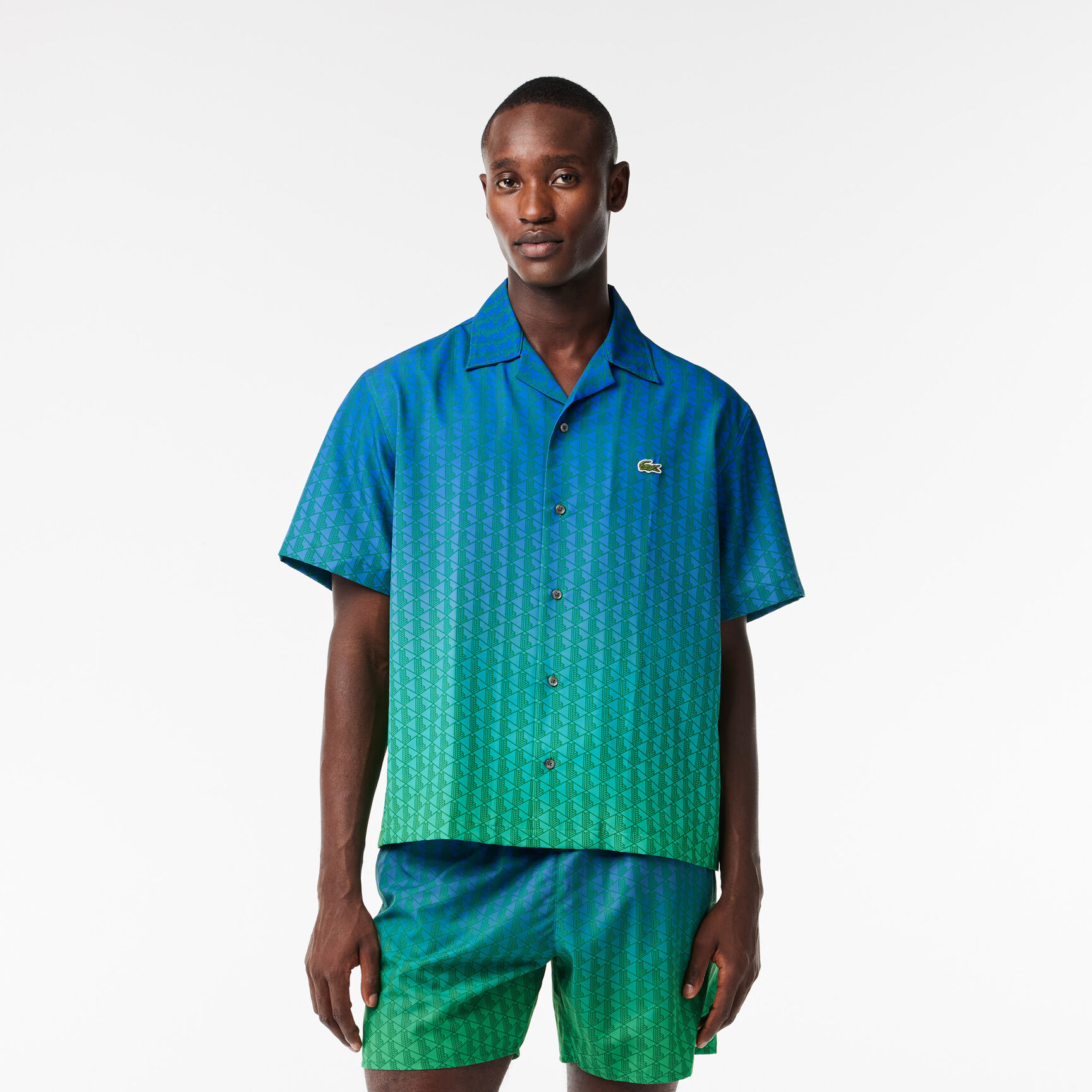 Short Sleeved Ombr&eacute; Effect UV Protect Shirt - CH1887-00-QIY