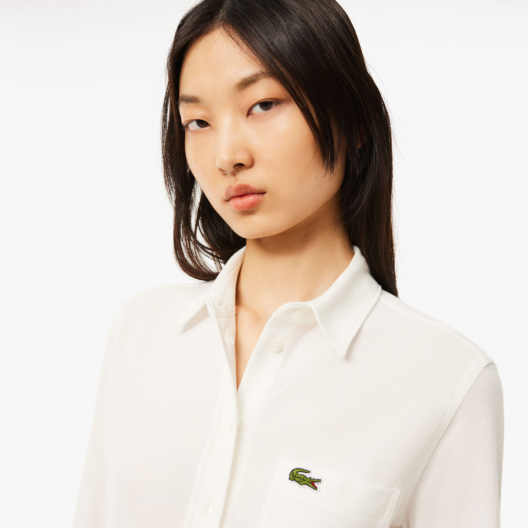 قميص بيكيه قطني بجيب Cotton Pique Shirt with Pocket - CF3264-00-70V