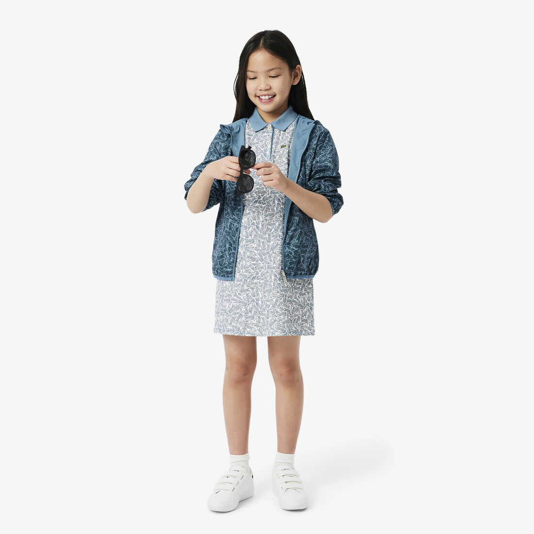 فستان بولو قطني مطبوع Printed Cotton Polo Dress - EJ8503-00-I0N