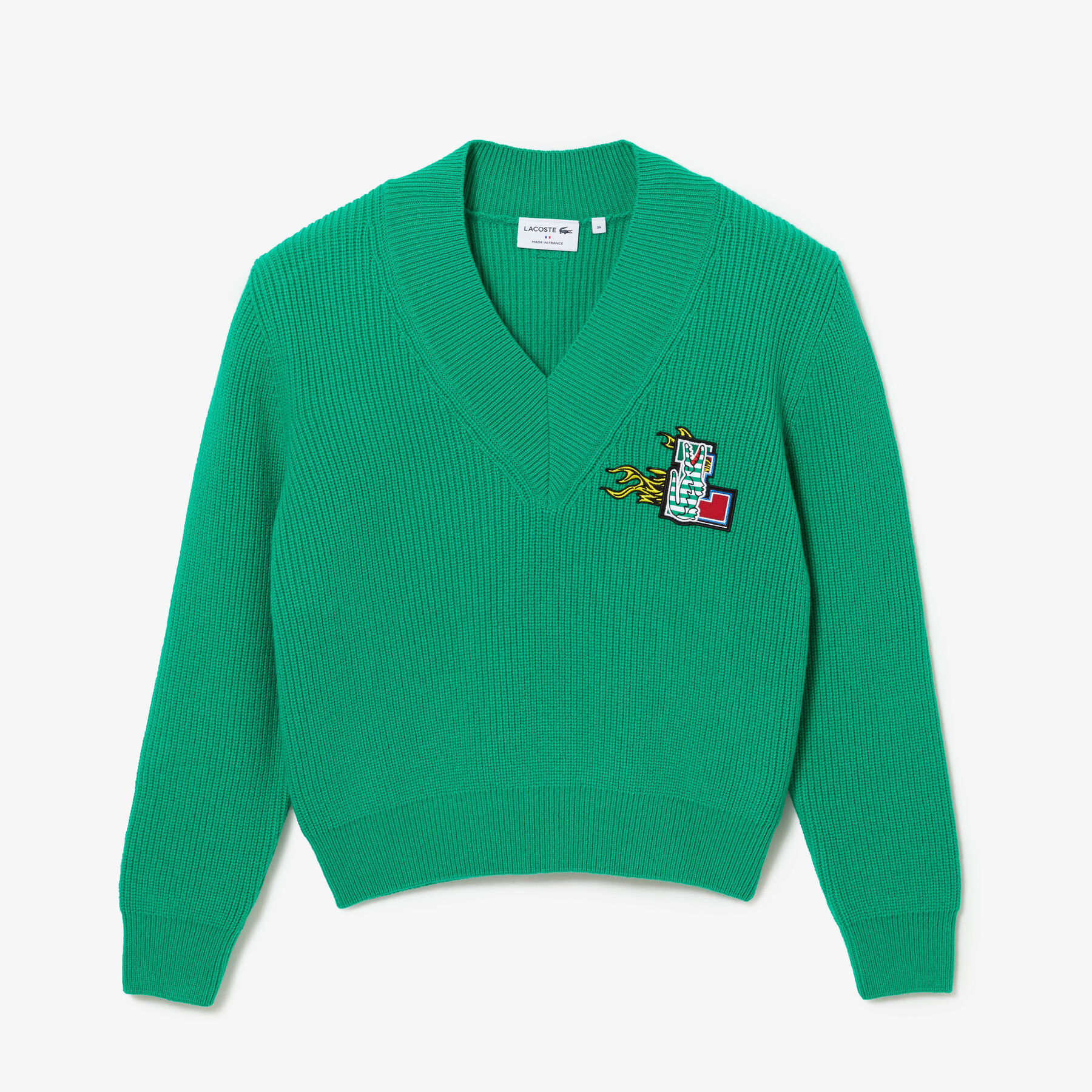 Women's Lacoste Holiday V-Neck Wool Sweater women s lacoste holiday v neck wool sweater