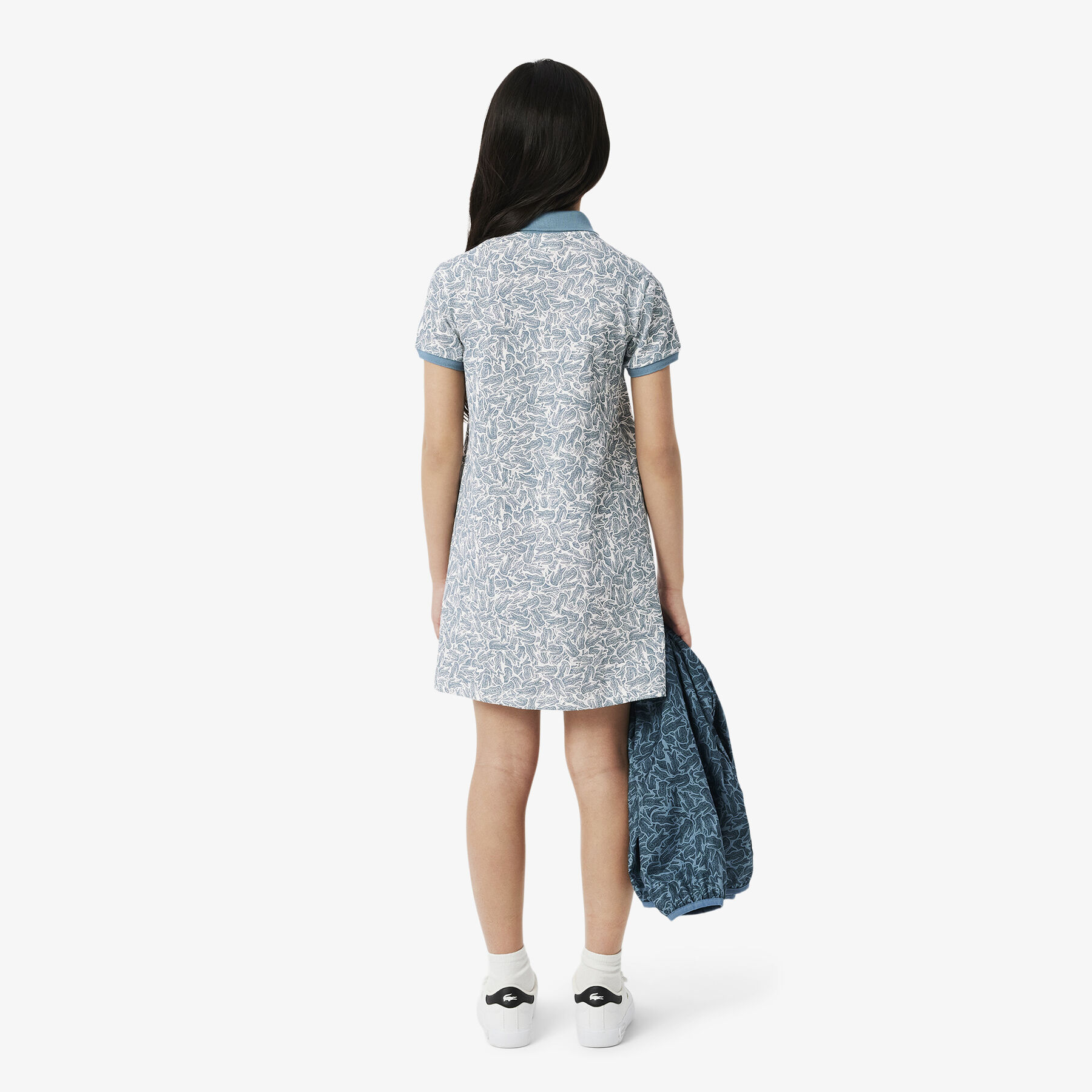 lacoste printed cotton polo dress