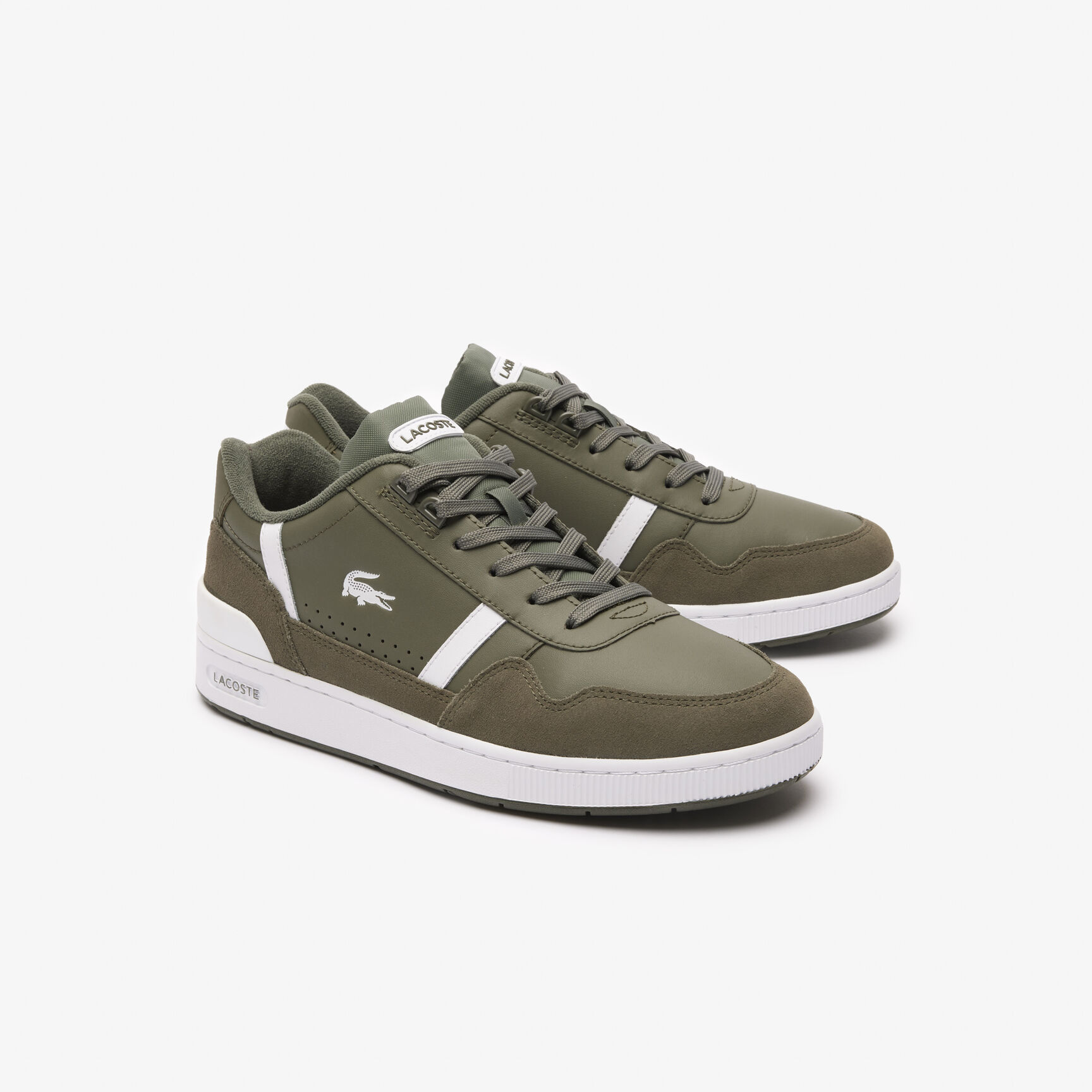 سنيكرز تي كليب بلونين جلد للرجال Men's T-Clip Leather BiColour Trainers - 46SMA0112-255