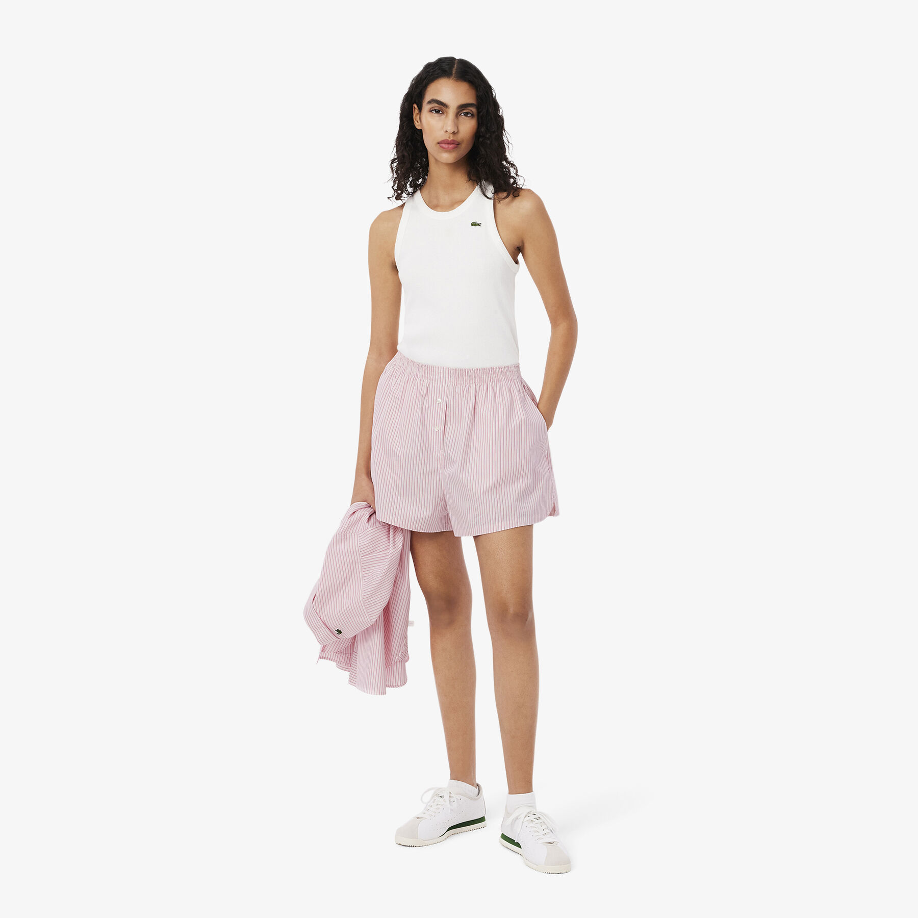 Wide Fit Lightweight Striped Poplin Shorts lacoste wide fit lightweight striped poplin shorts