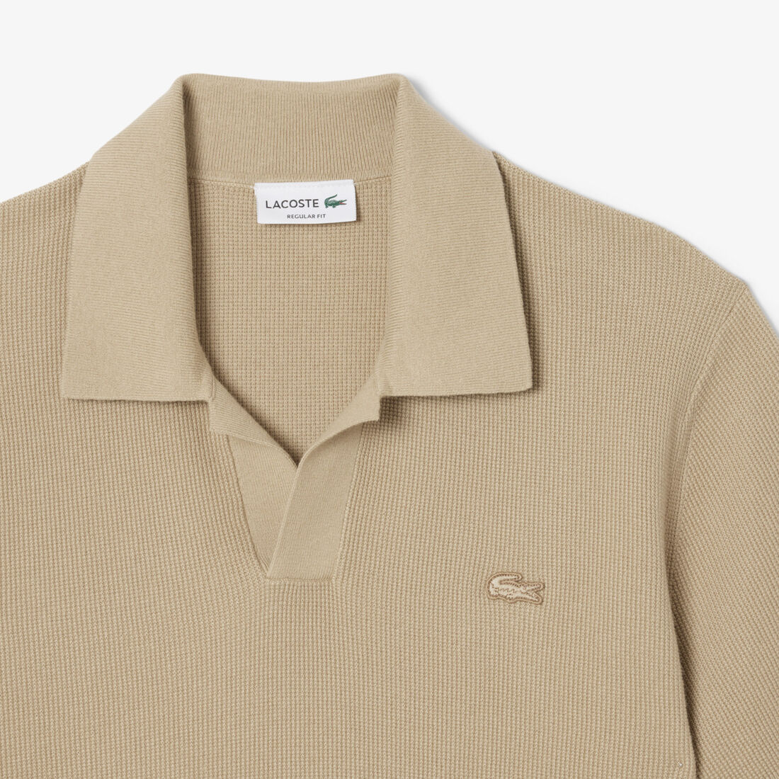 Cotton Blend Open Polo Collar Sweater Cotton Blend Open Polo Collar Sweater - AH5186-00-02S