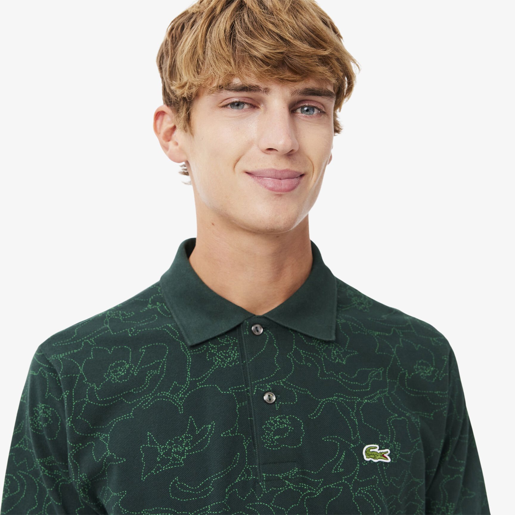 Original L.12.12 Flower Print Polo Shirt - PH3598-00-YZP