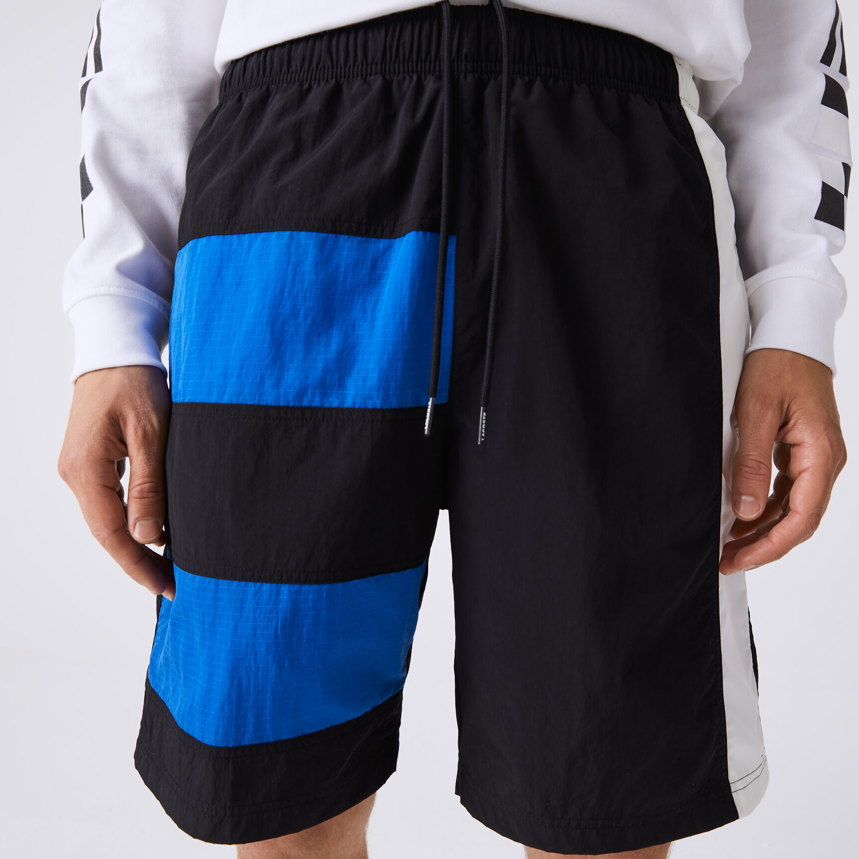 Men's Lacoste Color-block Patchwork Effect Shorts Men's Lacoste Color-block Patchwork Effect Shorts