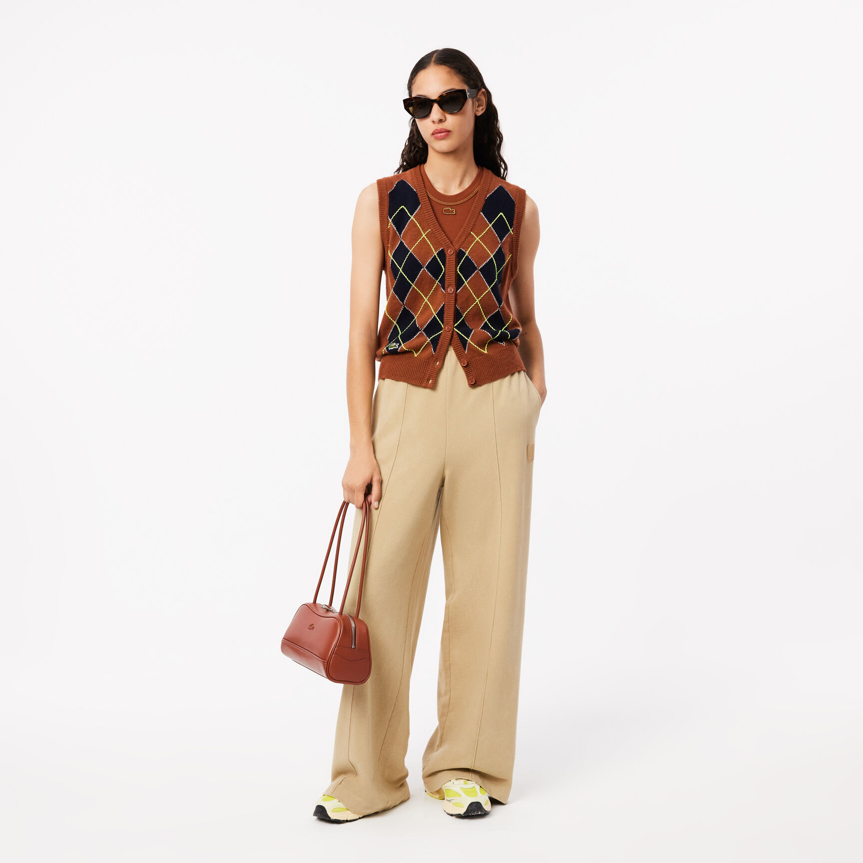 Wide Leg Badge Track Pants - XF2657-00-02S