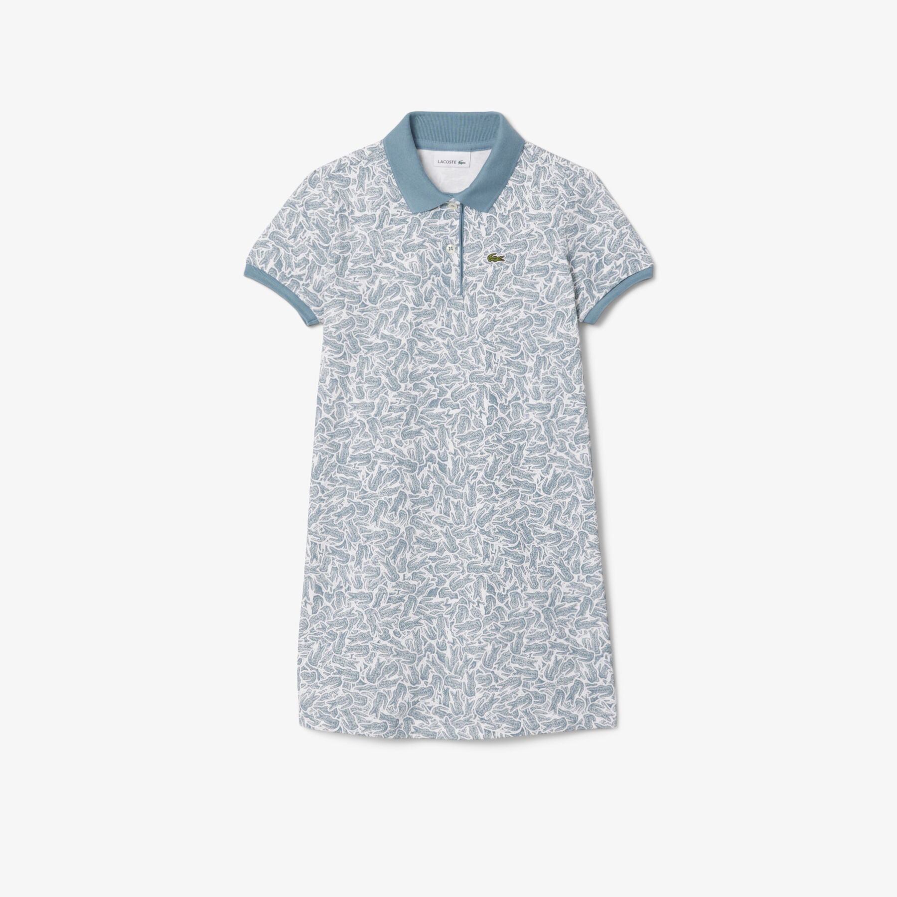 lacoste printed cotton polo dress