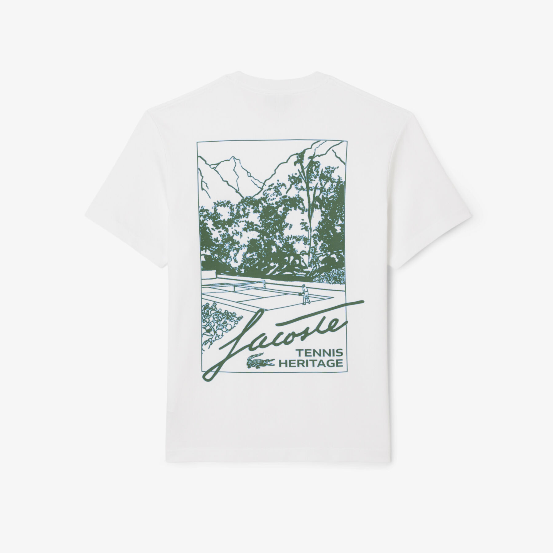 lacoste printed jersey t shirt