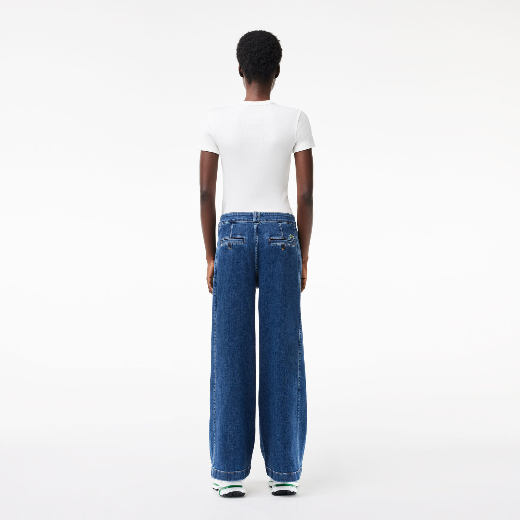بنطال جينز لاكوست من الدينيم المطاطي للنساء Women's Lacoste Stretch Denim Jeans - HF5900-00-36L