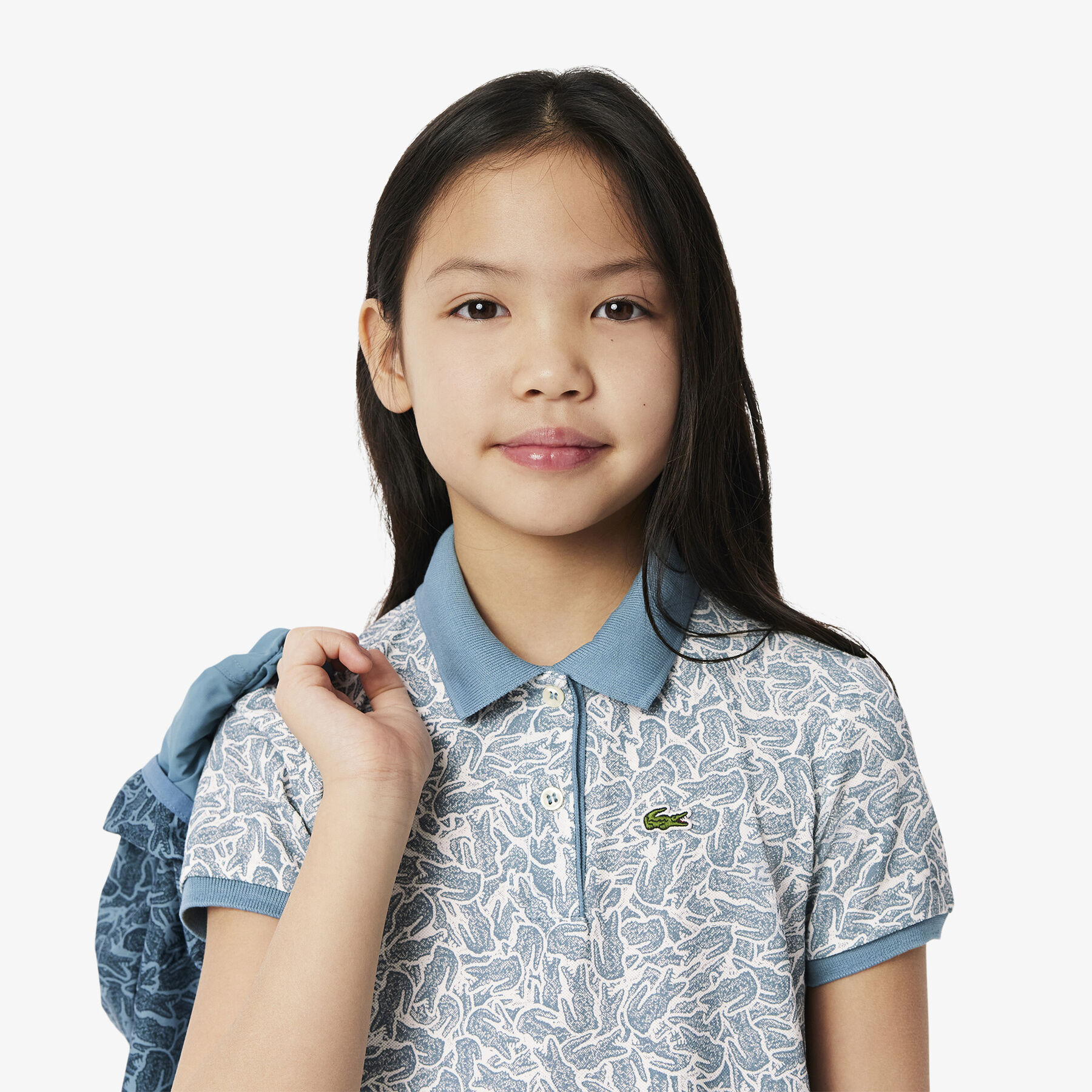 lacoste printed cotton polo dress