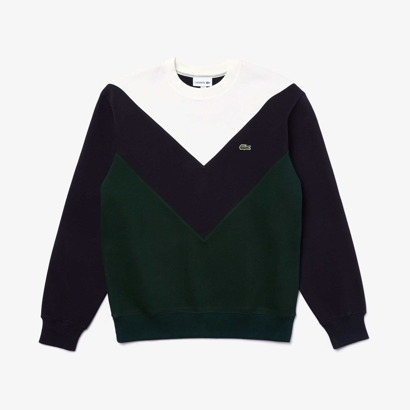 سويت شيرت من مزيج القطن بفتحة رقبة مستديرة وكتل لونية للرجال سويت شيرت من مزيج القطن بفتحة رقبة مستديرة وكتل لونية للرجال