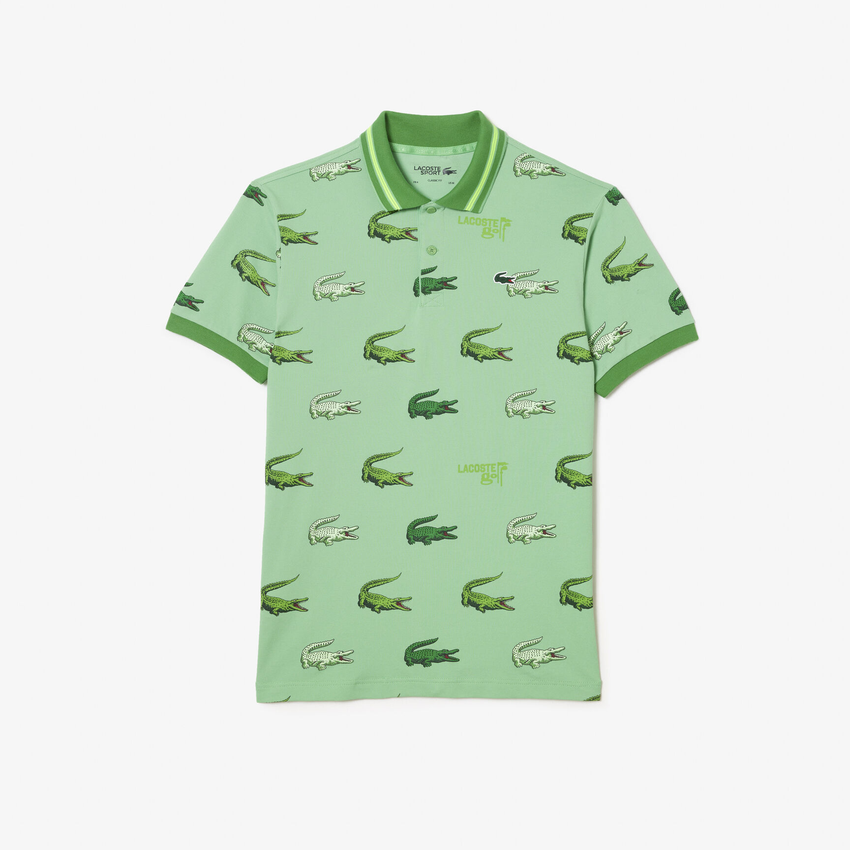 Men&rsquo;s Lacoste Golf Crocodile Print Polo Shirt - DH5181-00-BT2