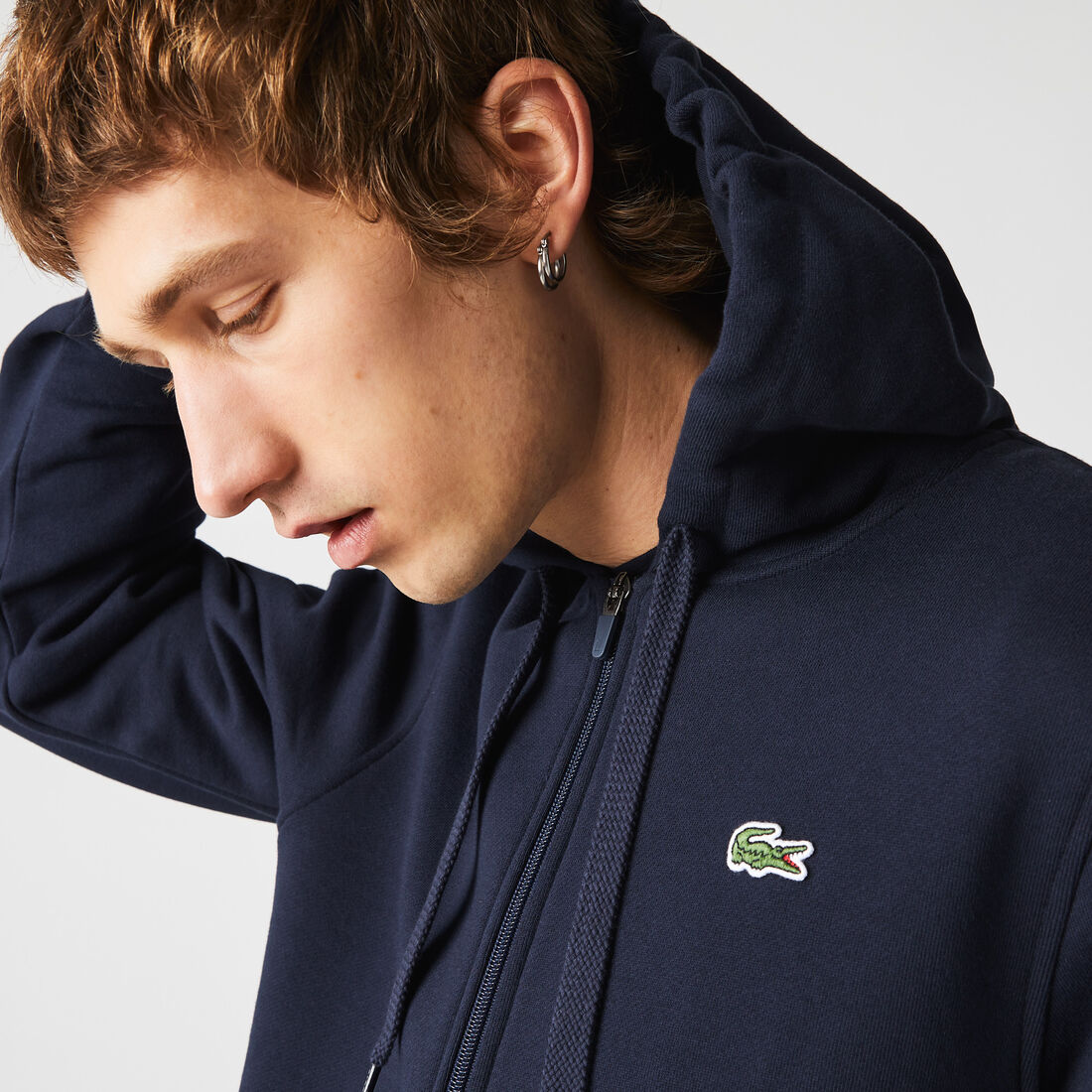 Men's Lacoste SPORT Lightweight Bi-material Hoodie Men's Lacoste SPORT Lightweight Bi-material Hoodie