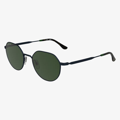 Lacoste Monogram Unisex Rounded Metal Glasses